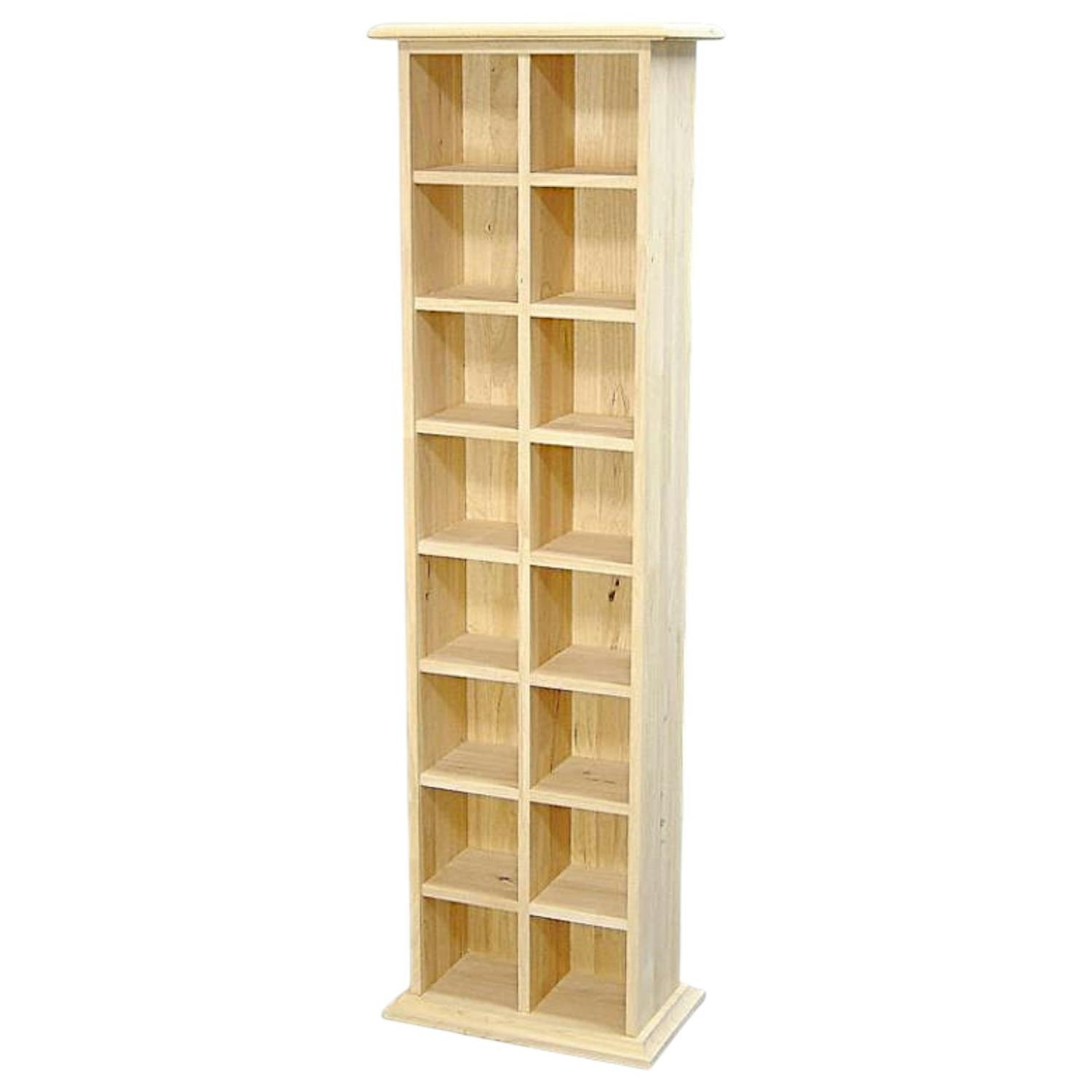 Colonne double range CD 7 étages hévéa 40x24x138cm TRADITION