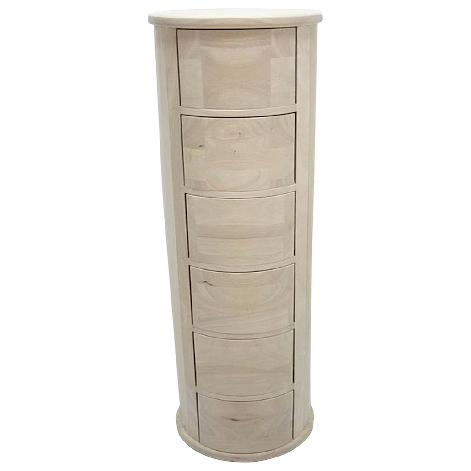 Colonne DVD 6 tiroirs hévéa 109cm TRADITION