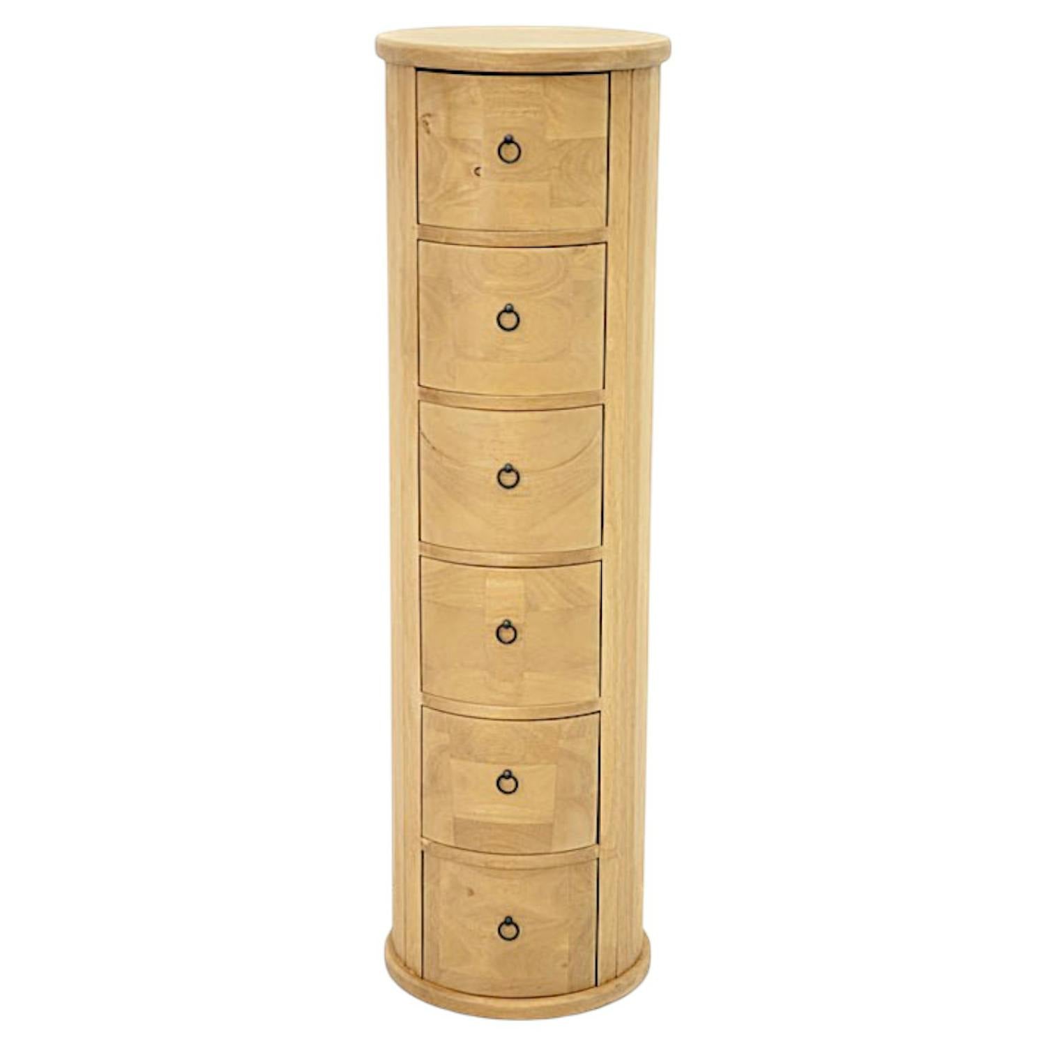 Colonne DVD 6 tiroirs hévéa 109cm TRADITION