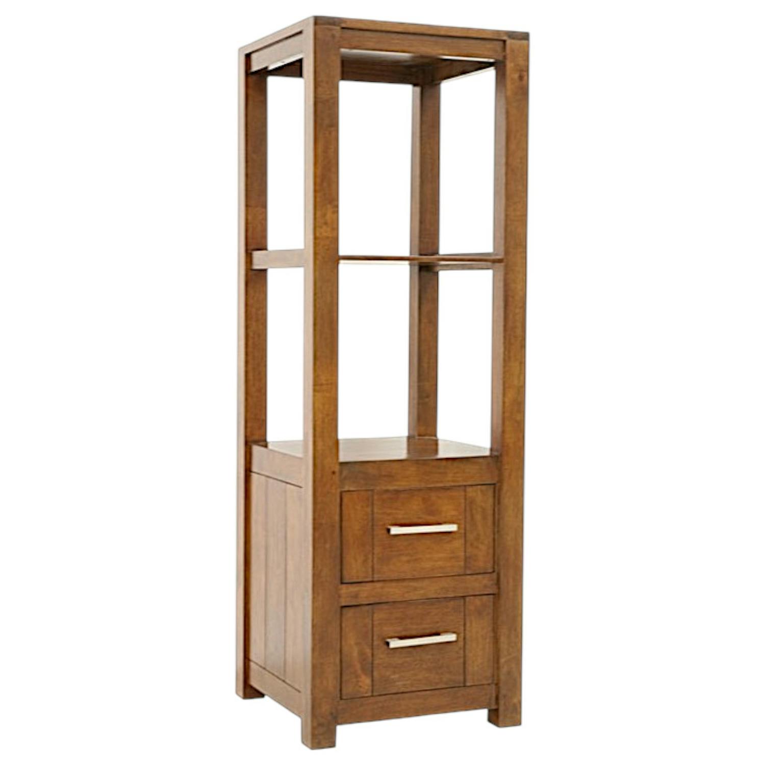 Colonne étagère en bois massif - Style moderne