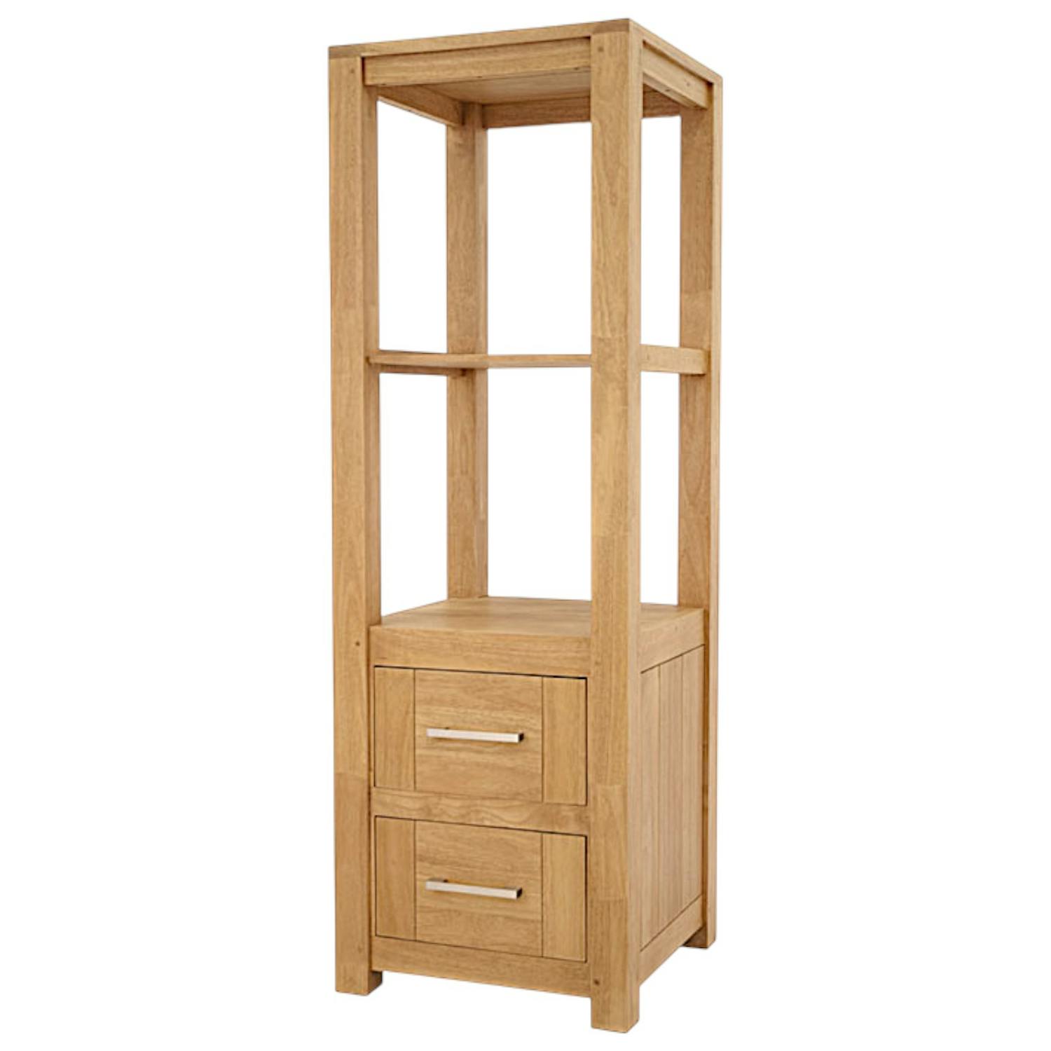 Colonne étagère moderne bois hévéa H151cm ATTAN
