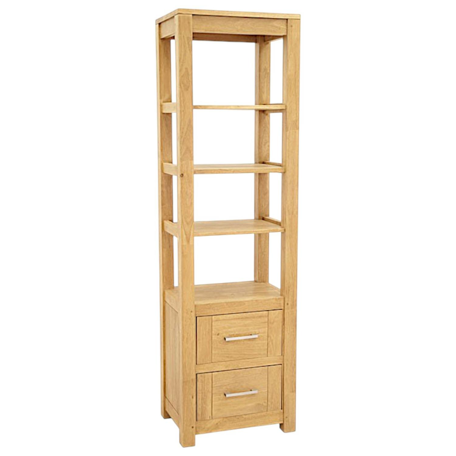 Colonne étagère moderne bois hévéa H190cm ATTAN