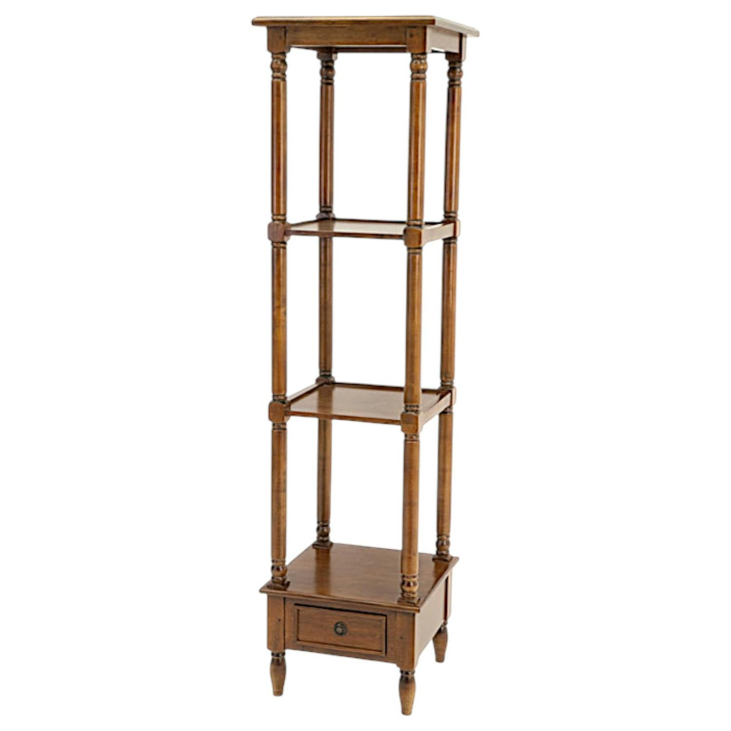 Colonne Hévéa 1 tiroir, 3 étages 42x42x156cm TRADITION