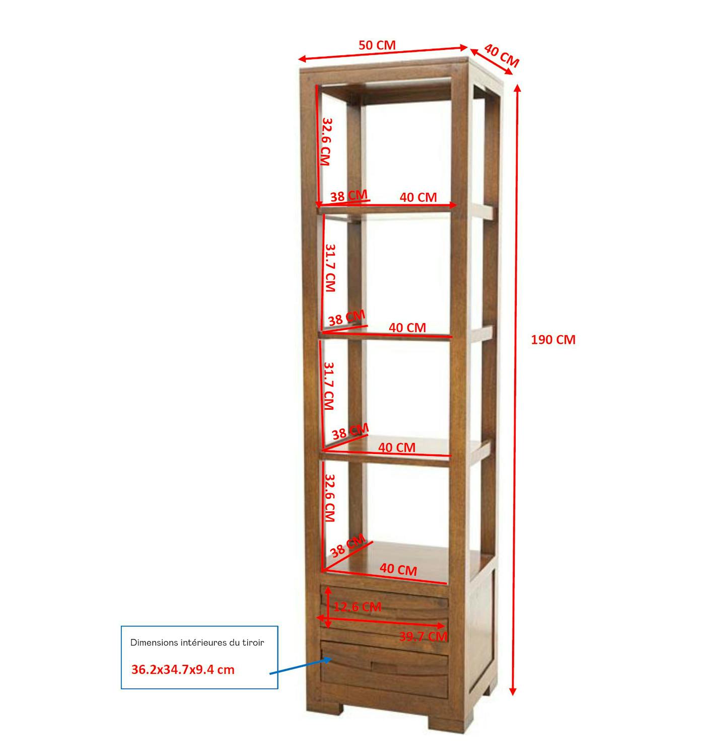 Bibliothèque Colonne Élégante en Bois Massif | LIGNART