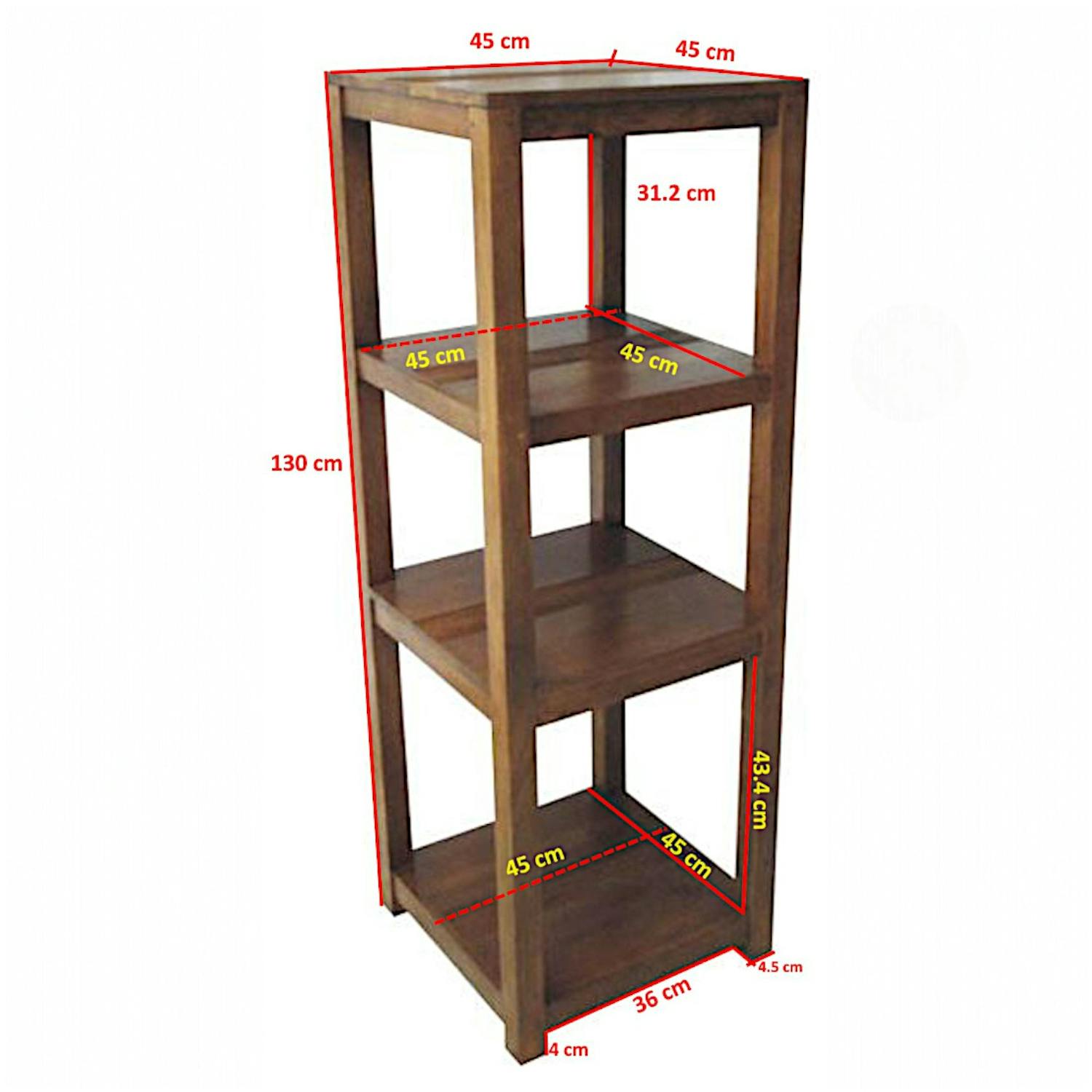 Colonne Hévéa 3 étages 45x45x130cm GALA