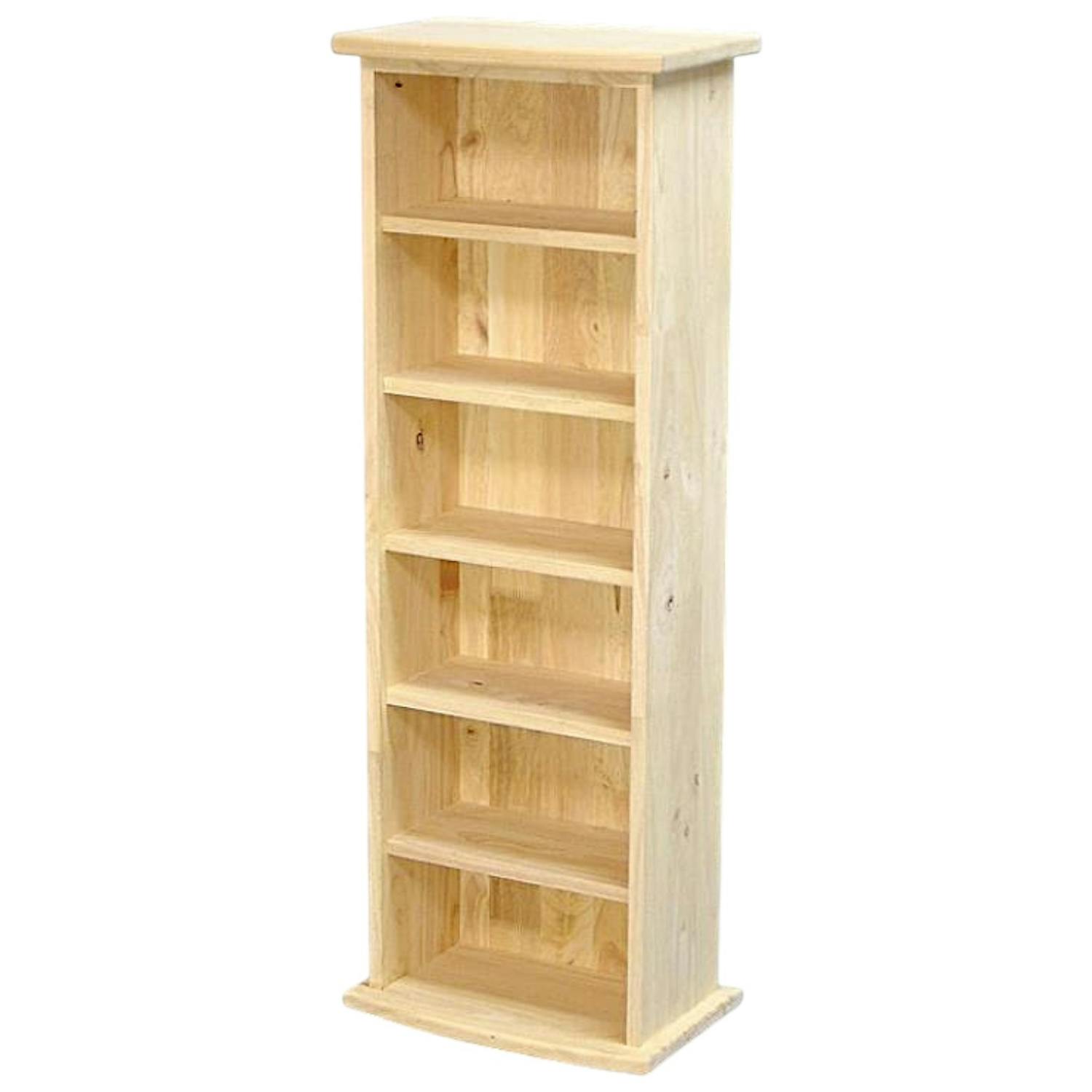 Colonne range CD 6 compartiements hévéa 37x24x104cm TRADITION