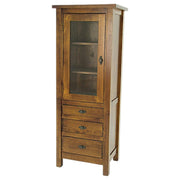 Colonne vitrine en bois massif - Style traditionnel