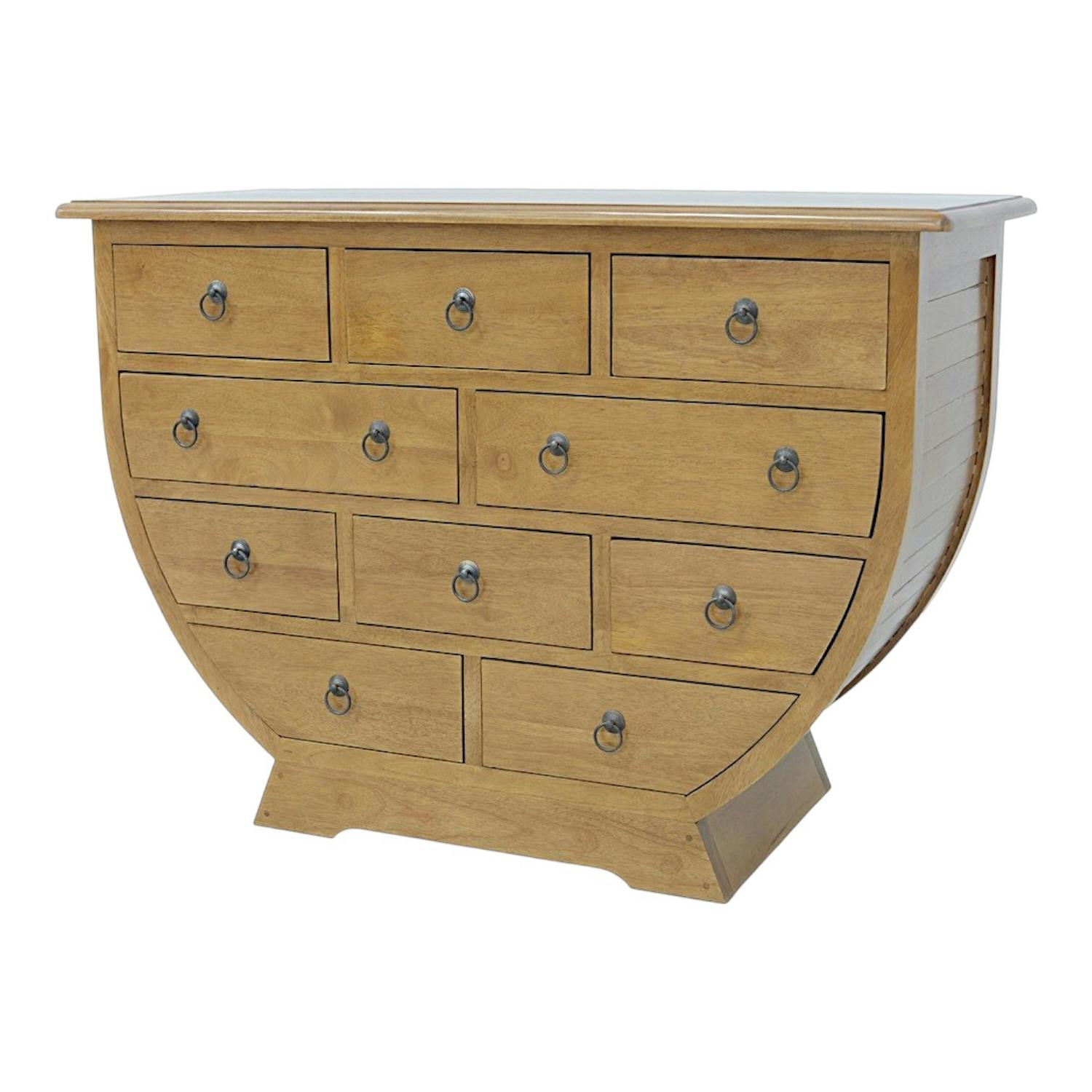 Commode bois massif 10 tiroirs TRADITION