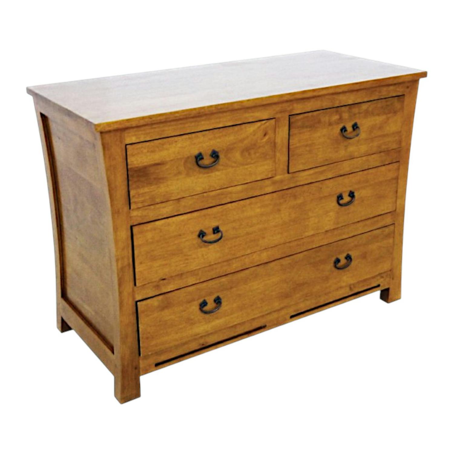 Commode chambre bois massif style exotique MAORI