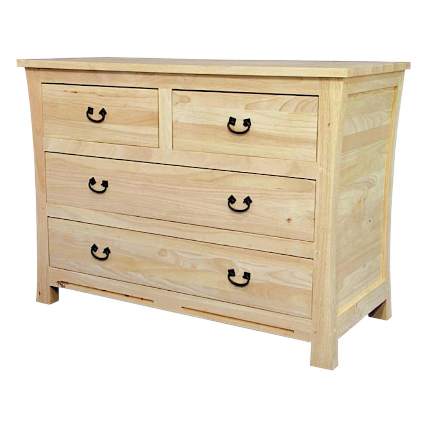 Commode chambre bois massif style exotique MAORI