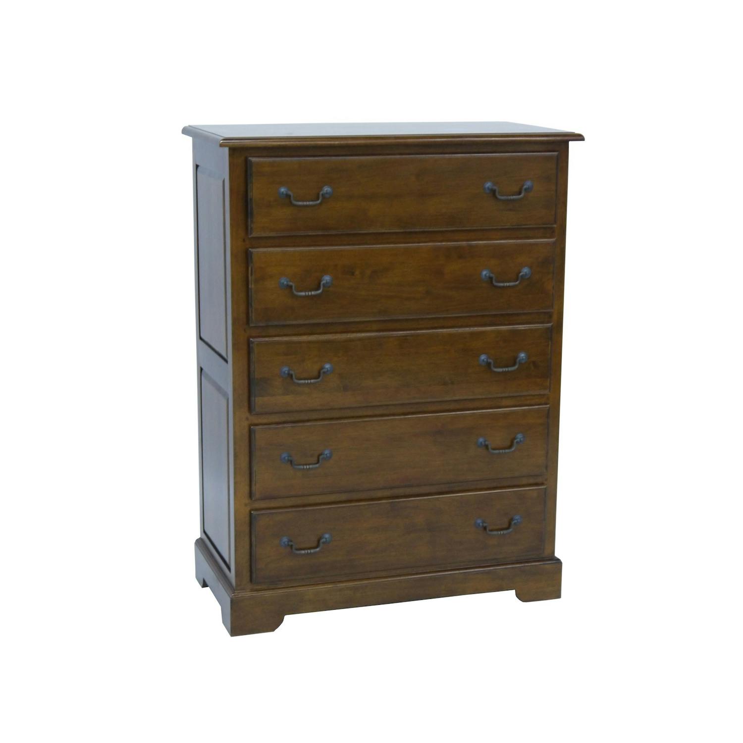 Commode / Chiffonnier Hévéa 5 tiroirs 89x46x117cm TRADITION