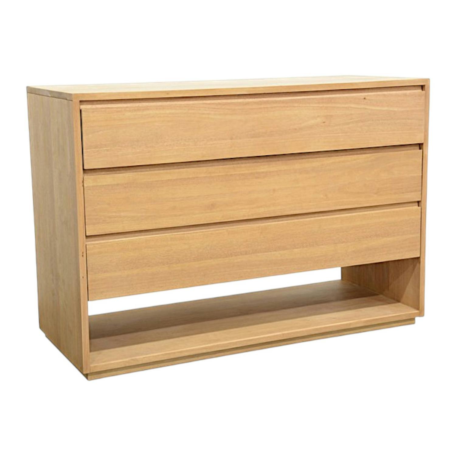 Commode Hévéa 3 tiroirs, 1 niche basse 120x50x86cm BALTIC