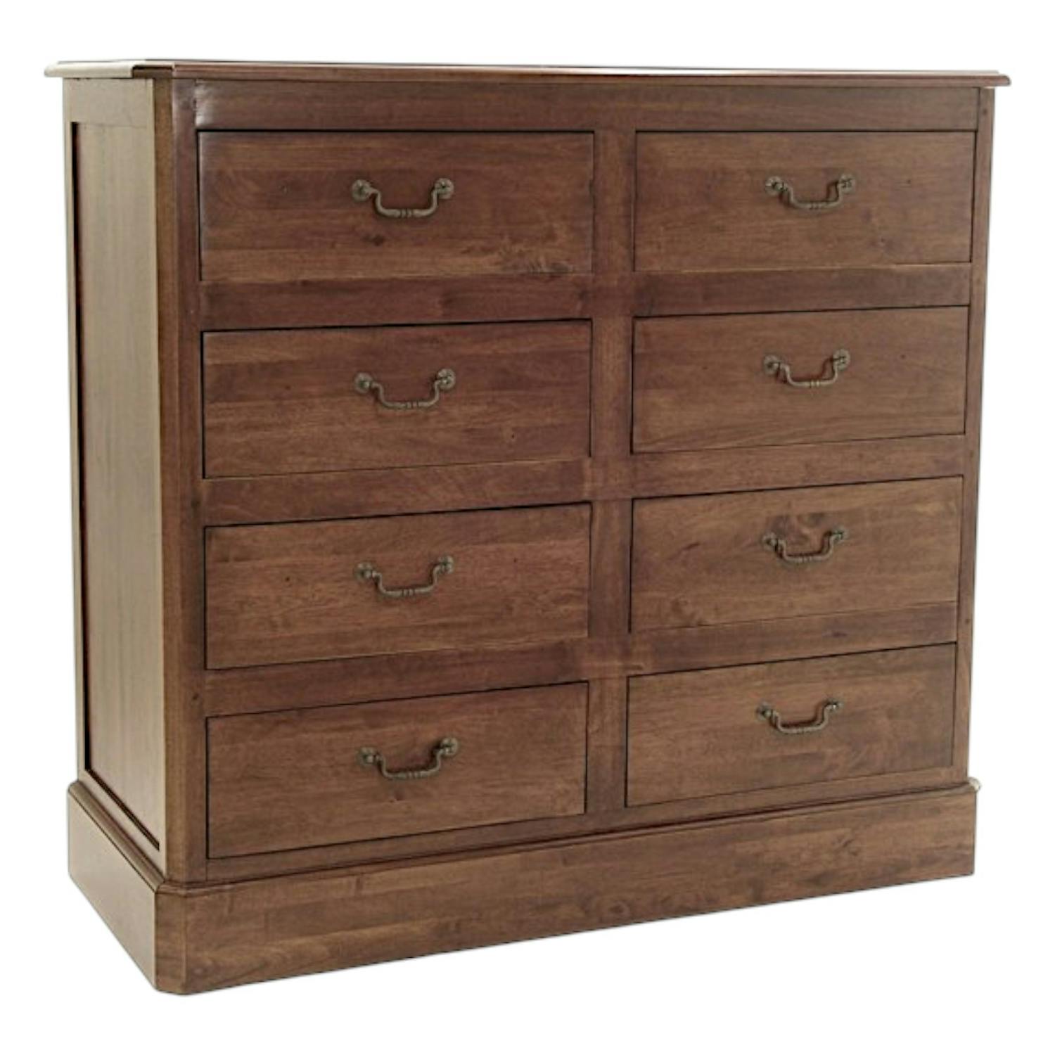 Commode Hévéa 8 tiroirs 120x50x110cm TRADITION