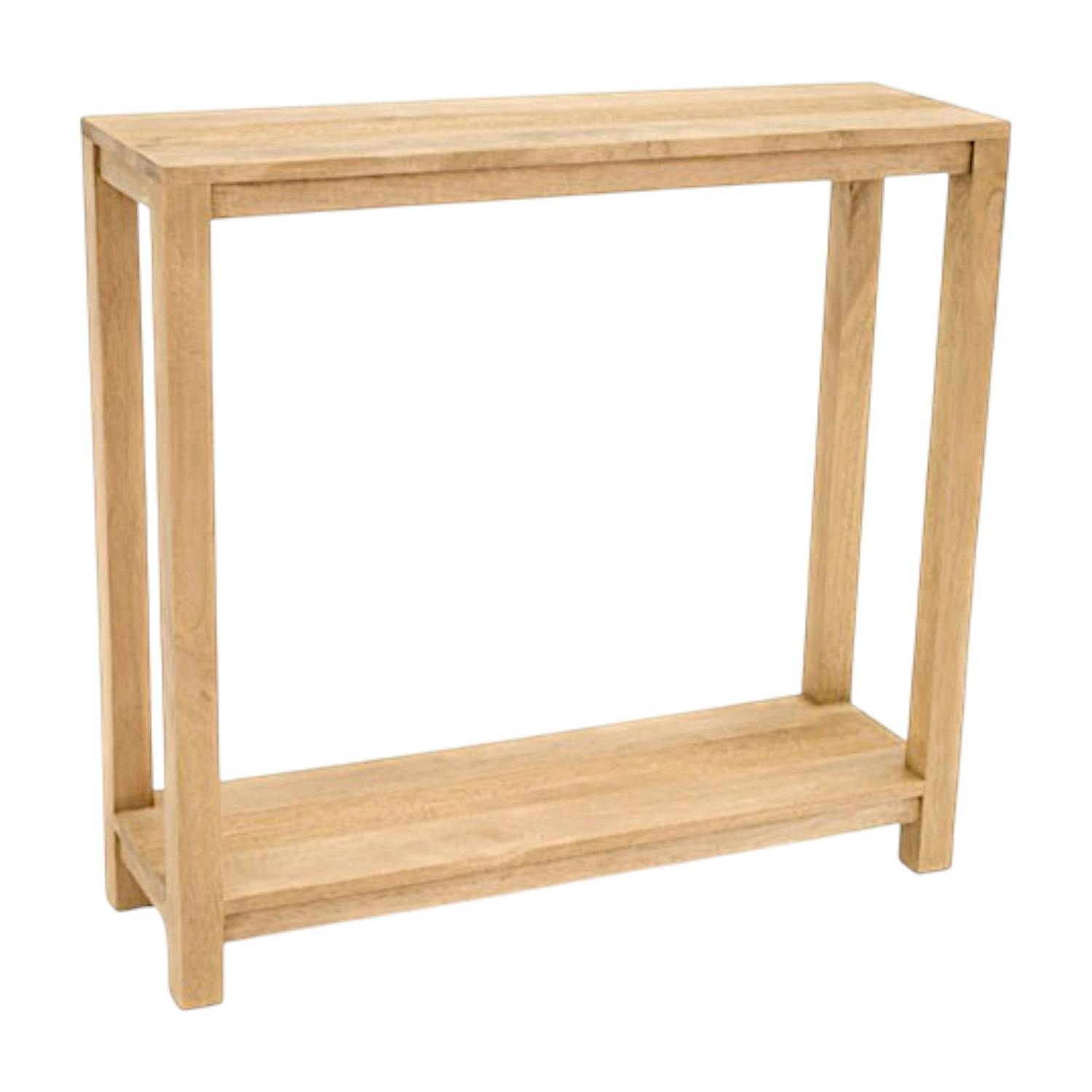 Console 2 plateaux hévéa massif 80cm GALA