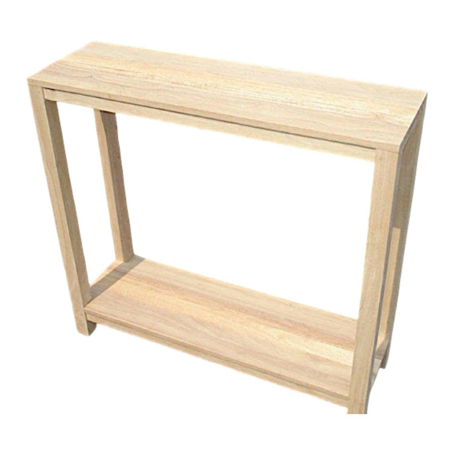 Console 2 plateaux hévéa massif 80cm GALA