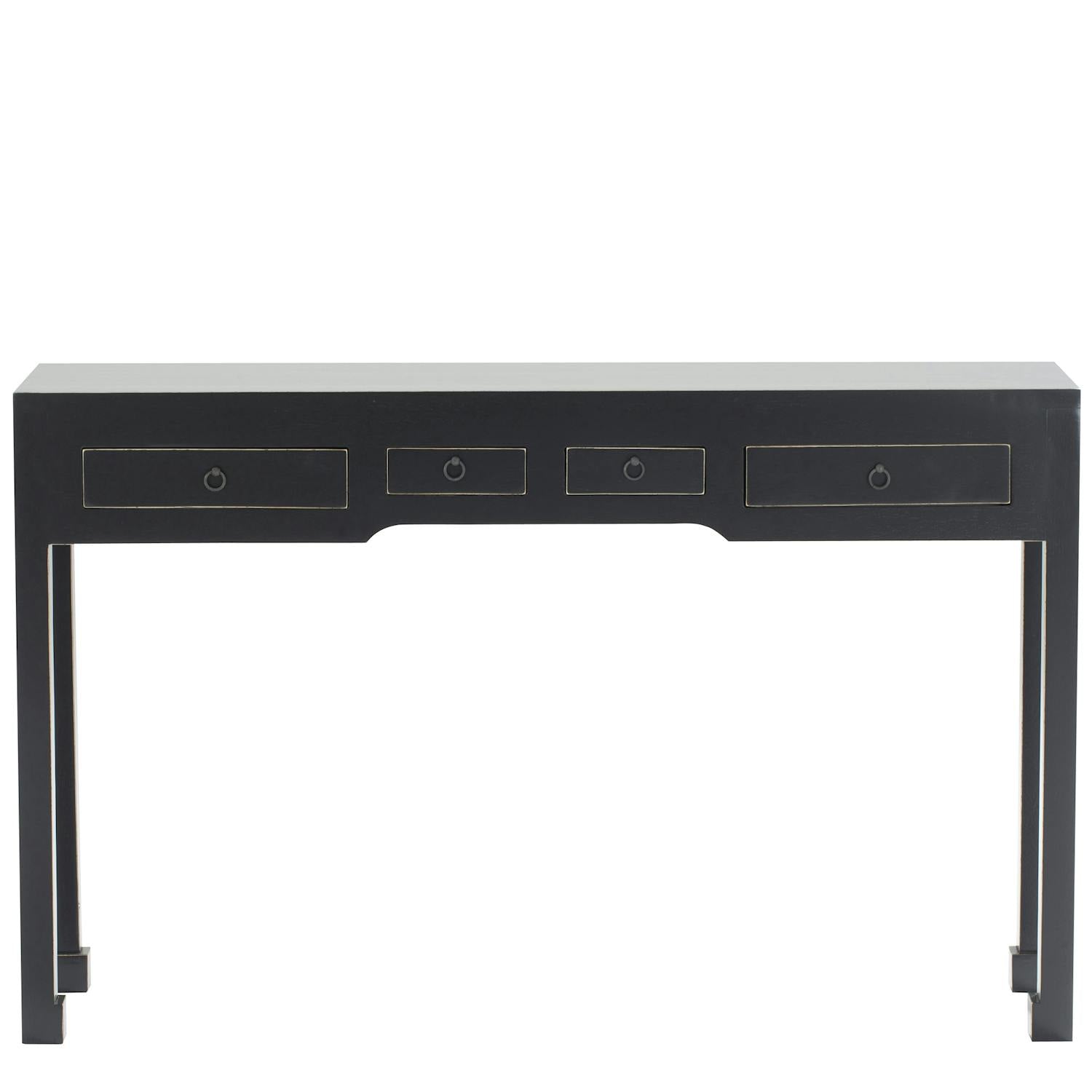 Console asiatique 4 tiroirs hévéa 120cm MAORI