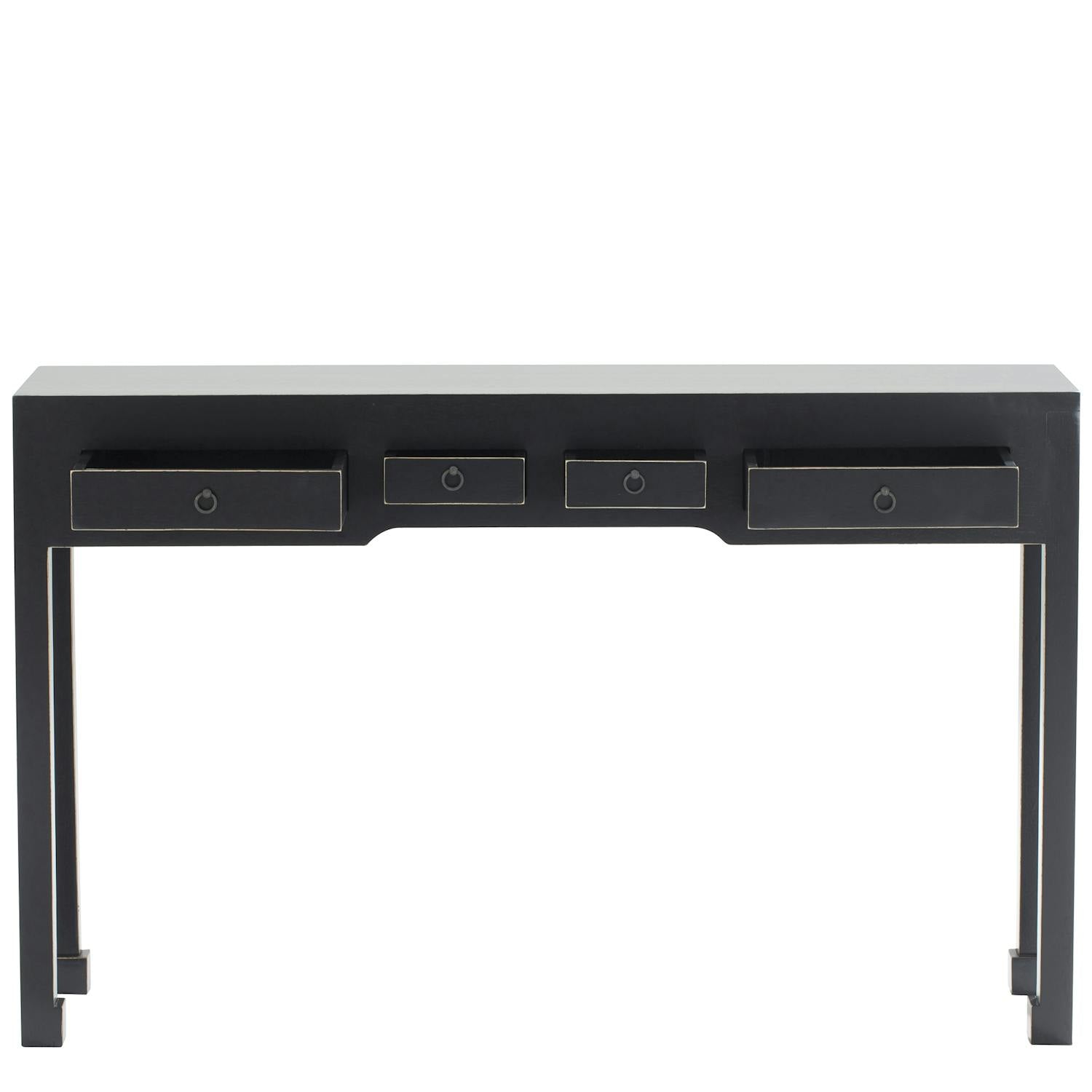 Console asiatique 4 tiroirs hévéa 120cm MAORI