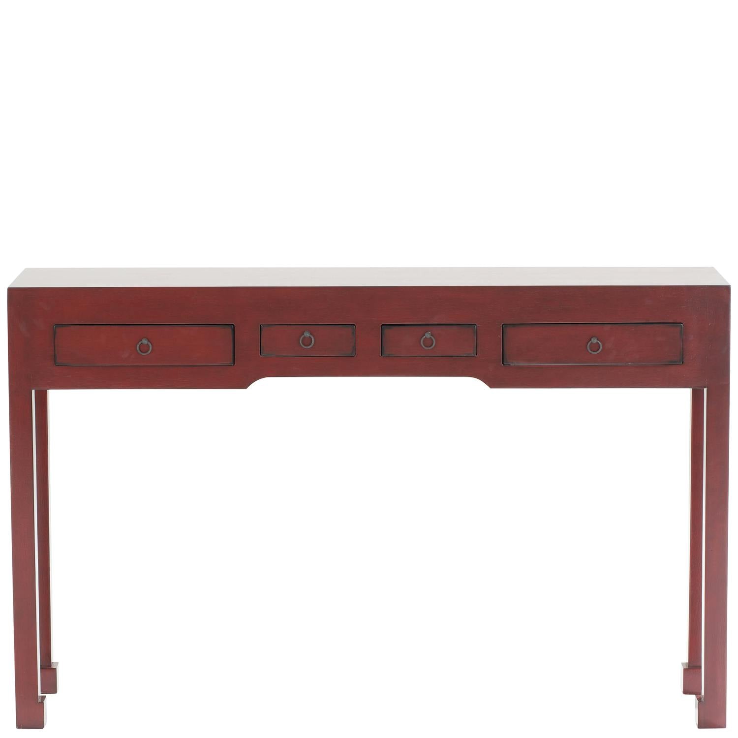 Console asiatique 4 tiroirs hévéa 120cm MAORI