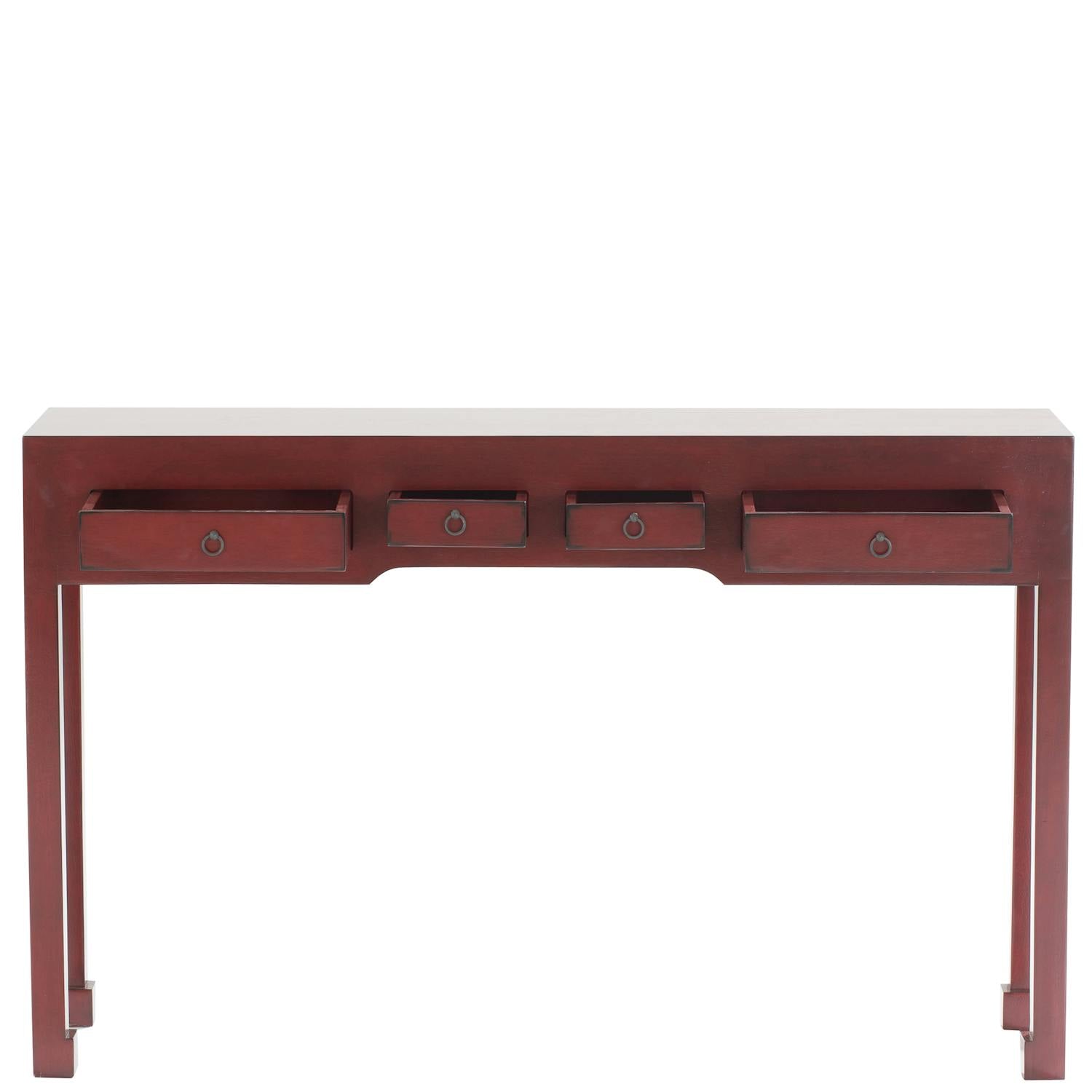 Console asiatique 4 tiroirs hévéa 120cm MAORI