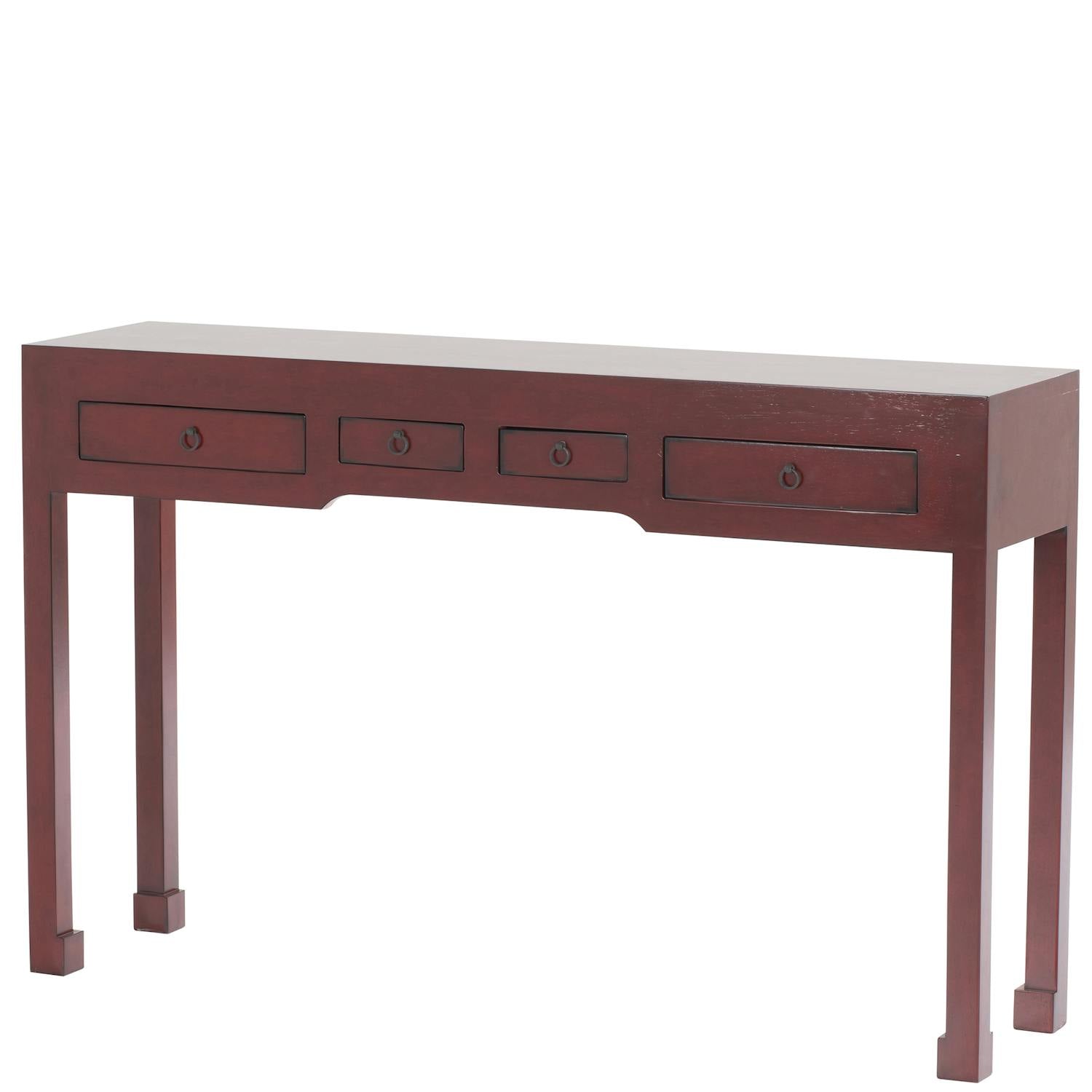 Console asiatique 4 tiroirs hévéa 120cm MAORI