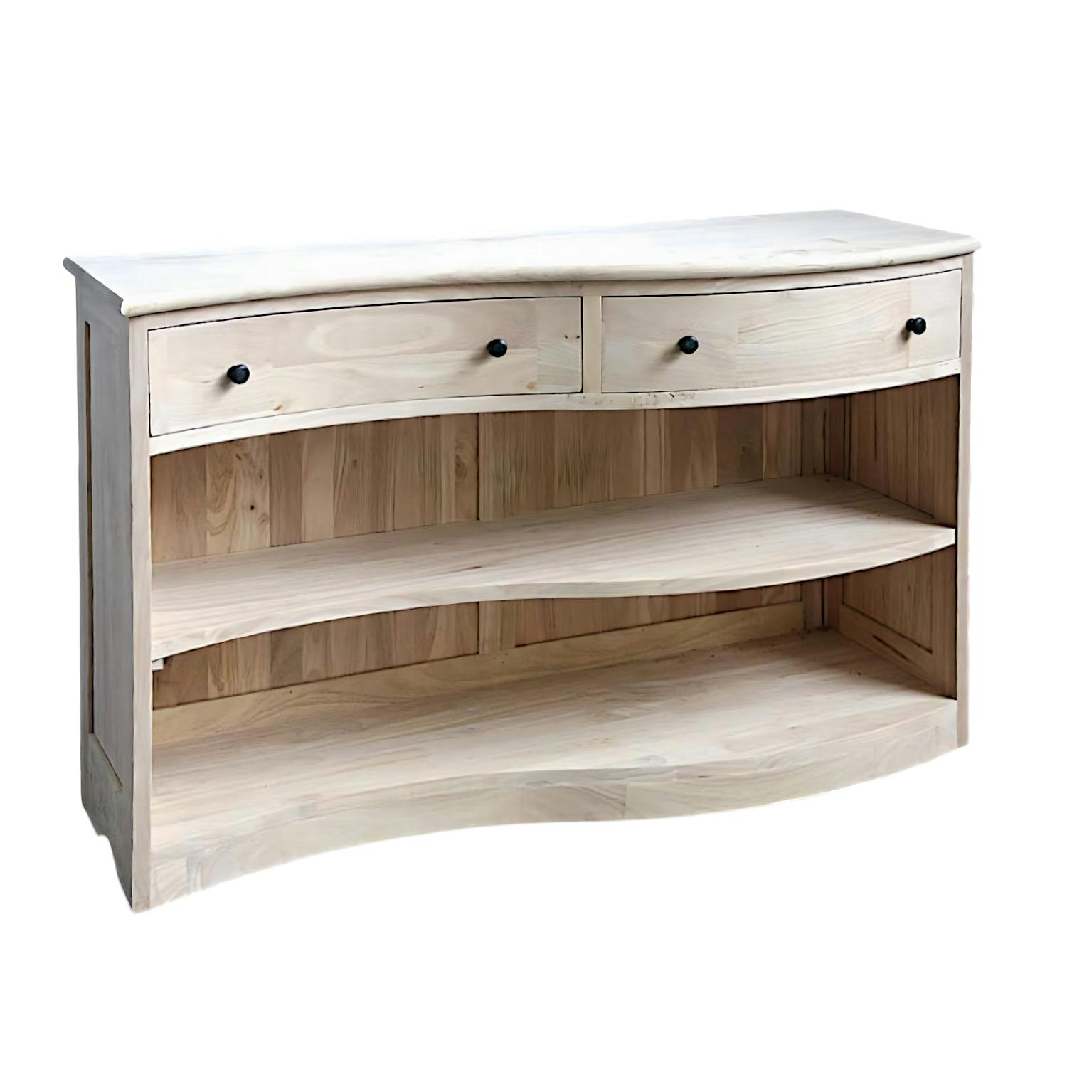 Console bibus vague hévéa 120x75cm TRADITION