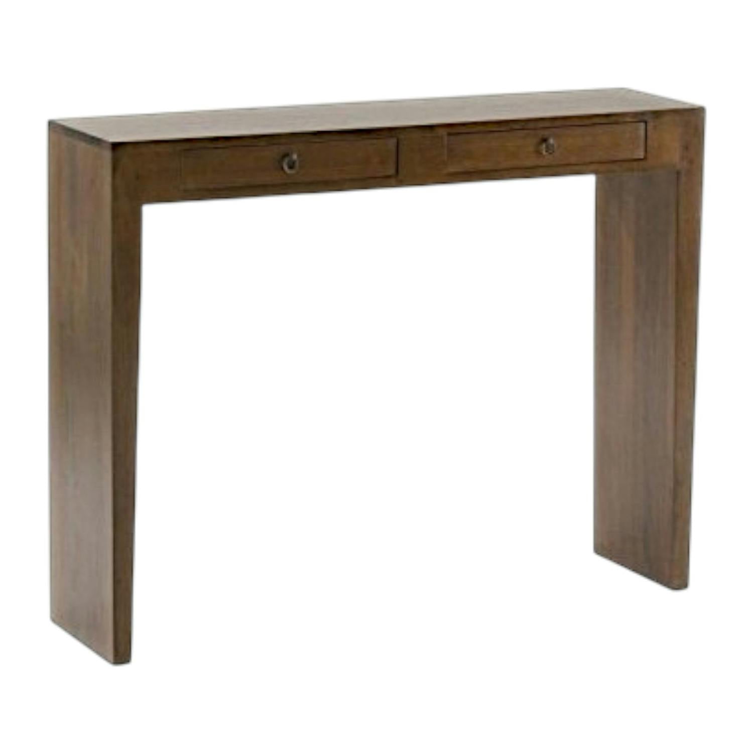Console bois massif 2 tiroirs MAORI