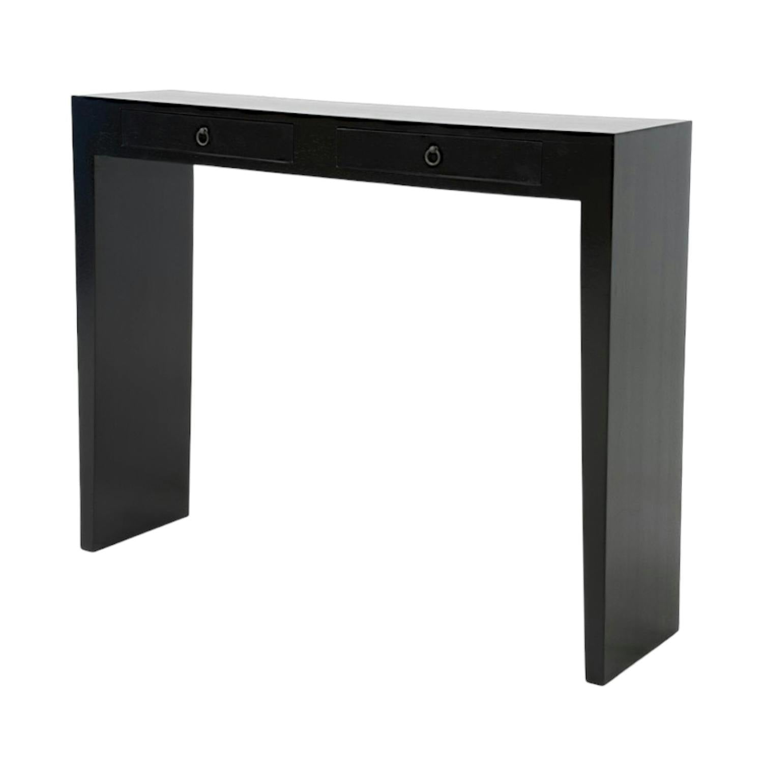 Console bois massif 2 tiroirs MAORI