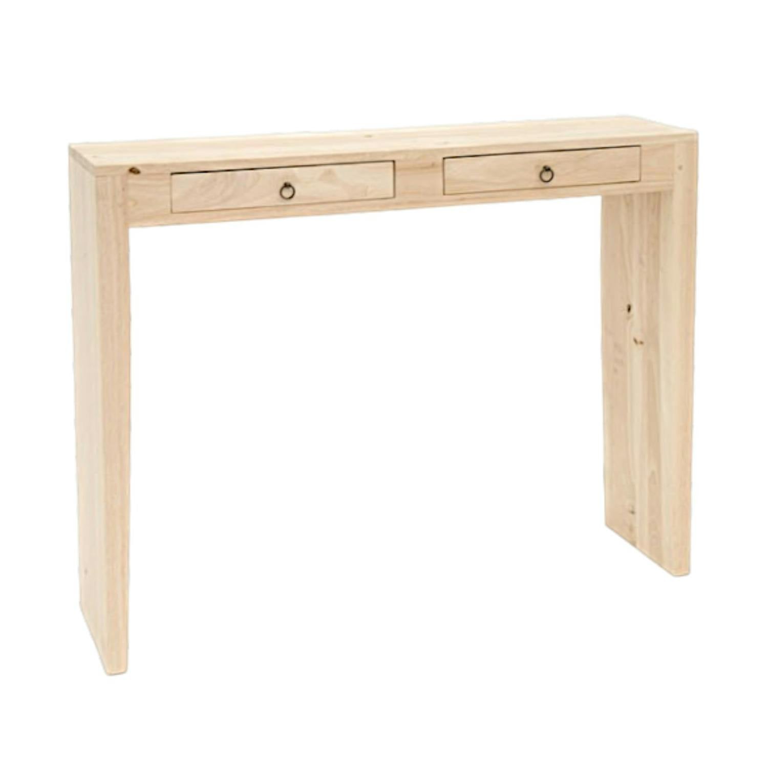 Console bois massif 2 tiroirs MAORI