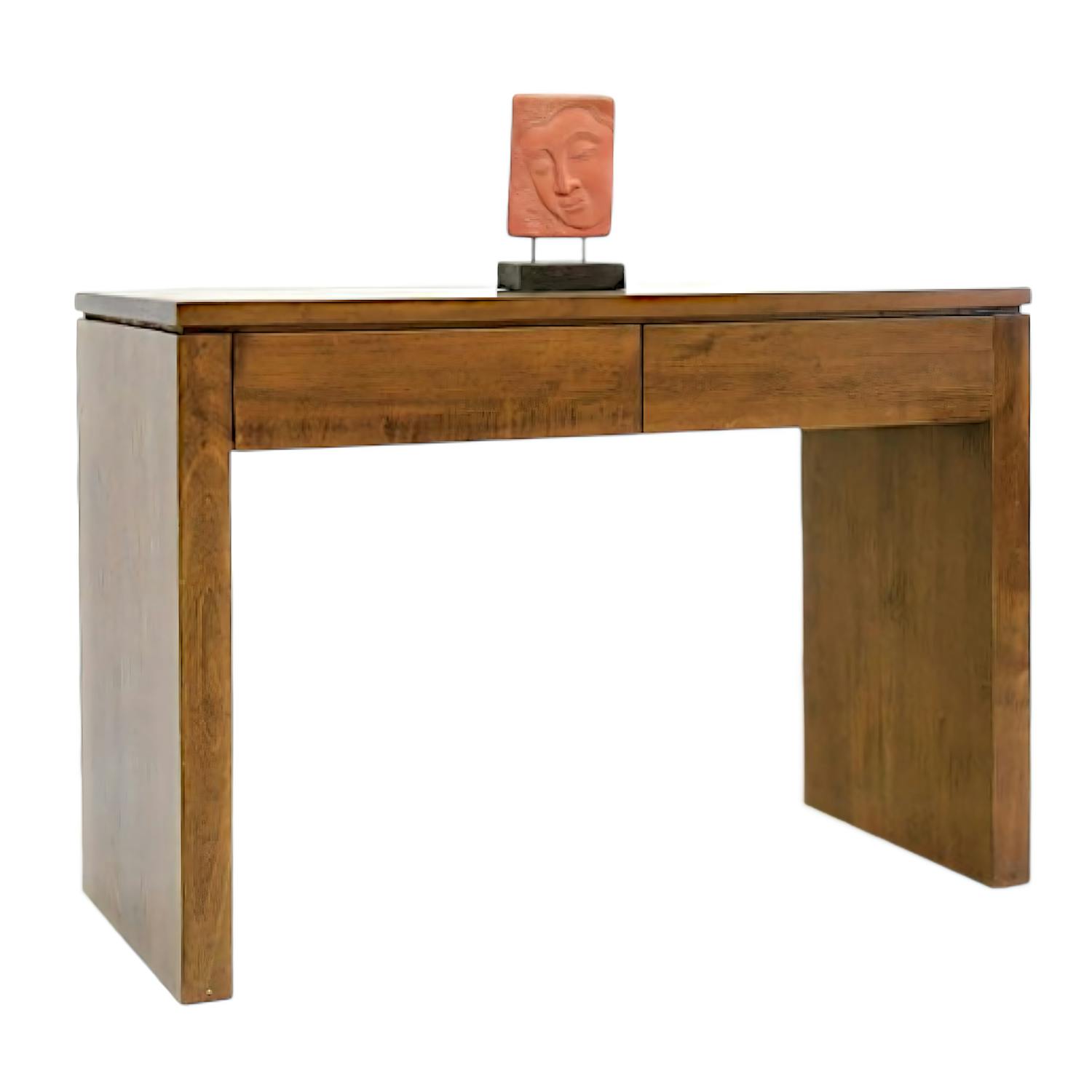 Console bureau bois moderne hévéa 109cm HELENA