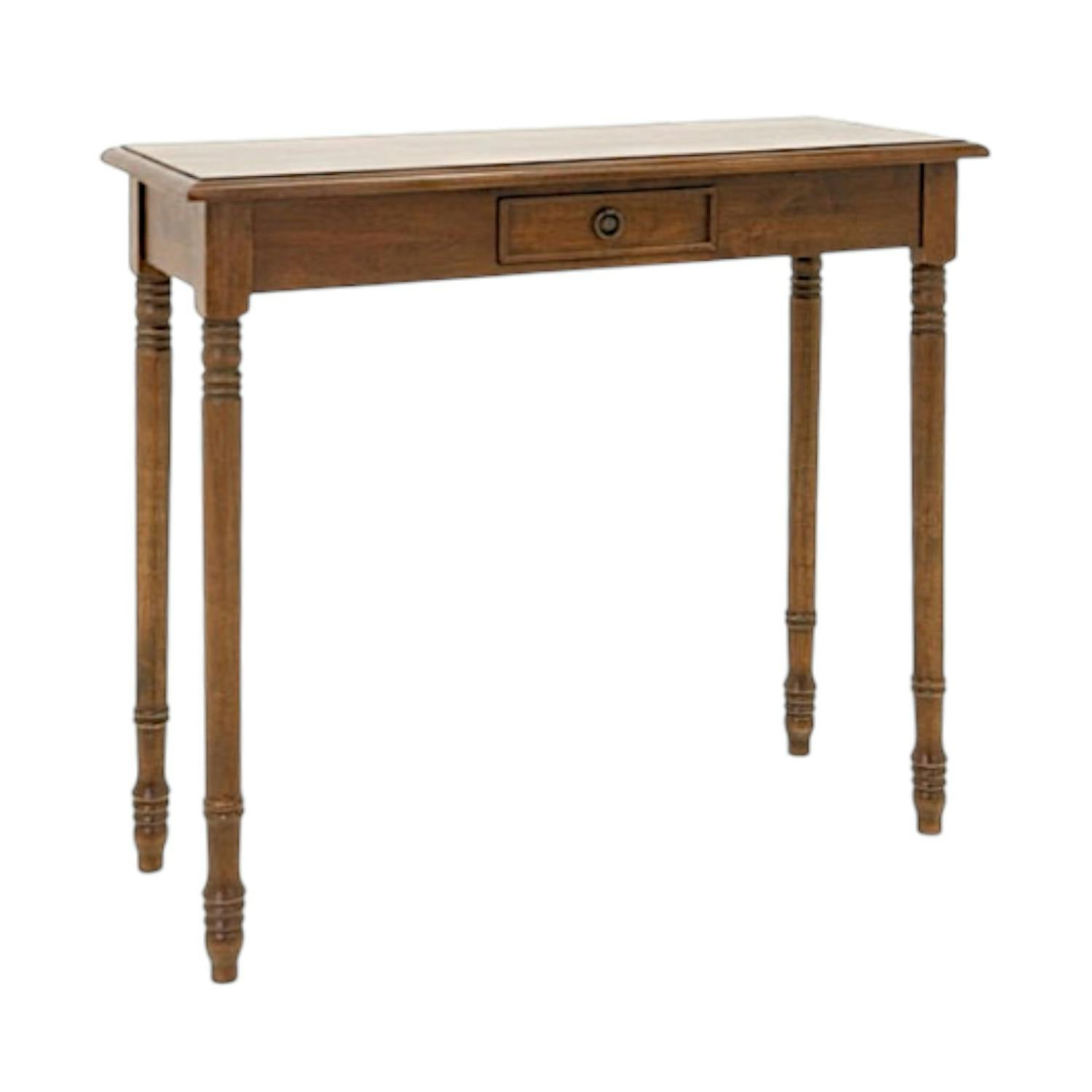 Console classique bois hévéa massif 1 tiroir TRADITION