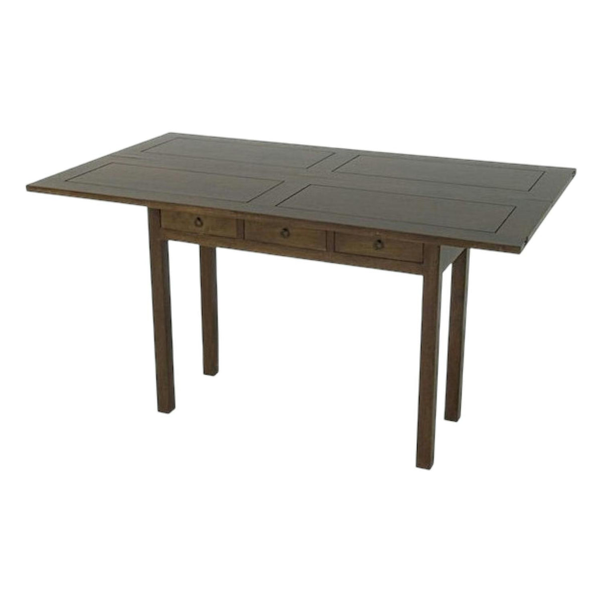 Console extensible en table à tiroirs hévéa 140cm HELENA