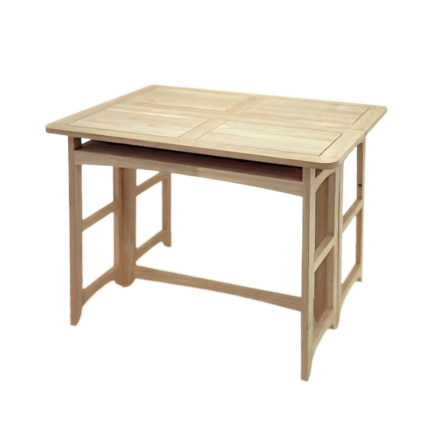 Console extensible en table repas hévéa 100cm TRADITION