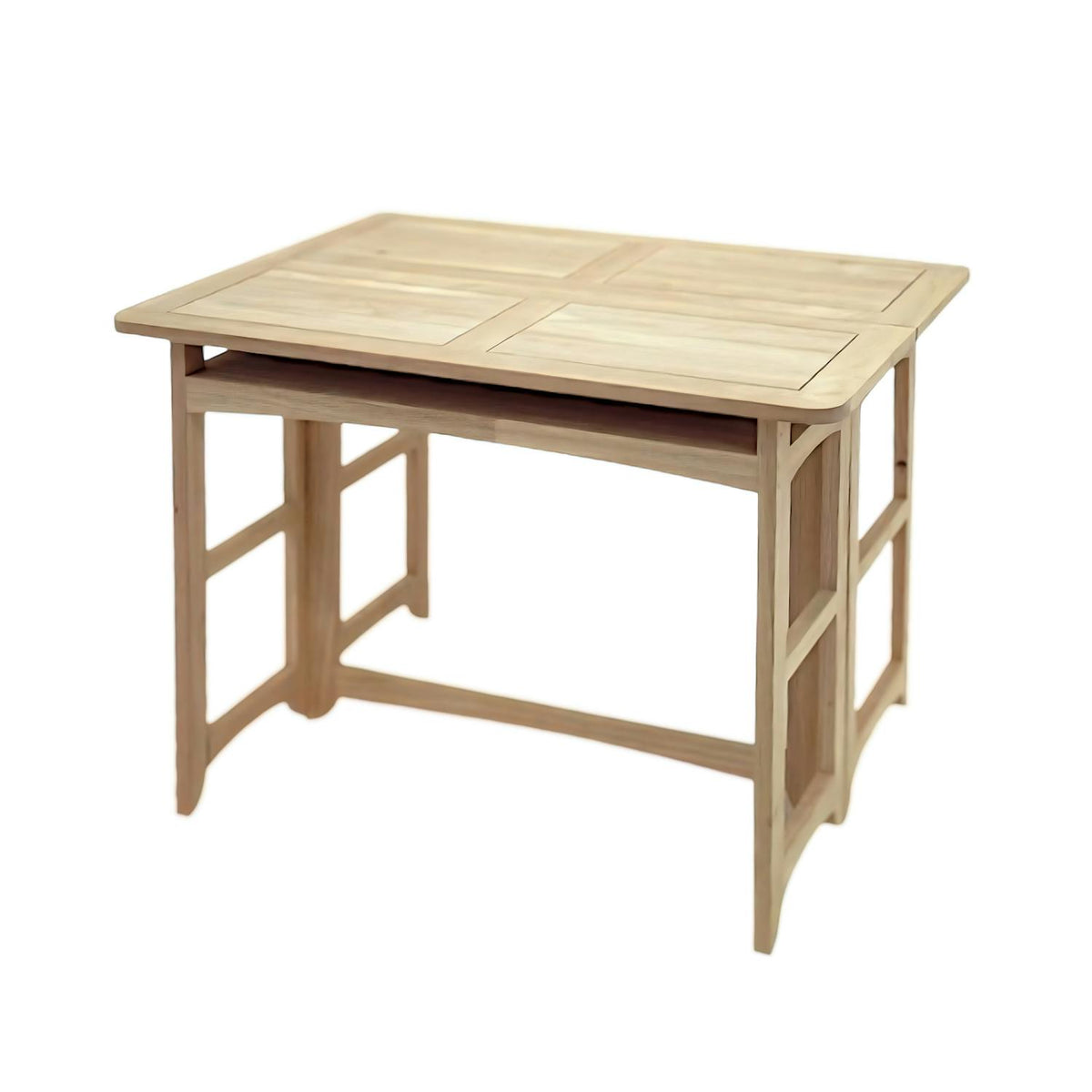 Console extensible en table repas hévéa 100cm TRADITION