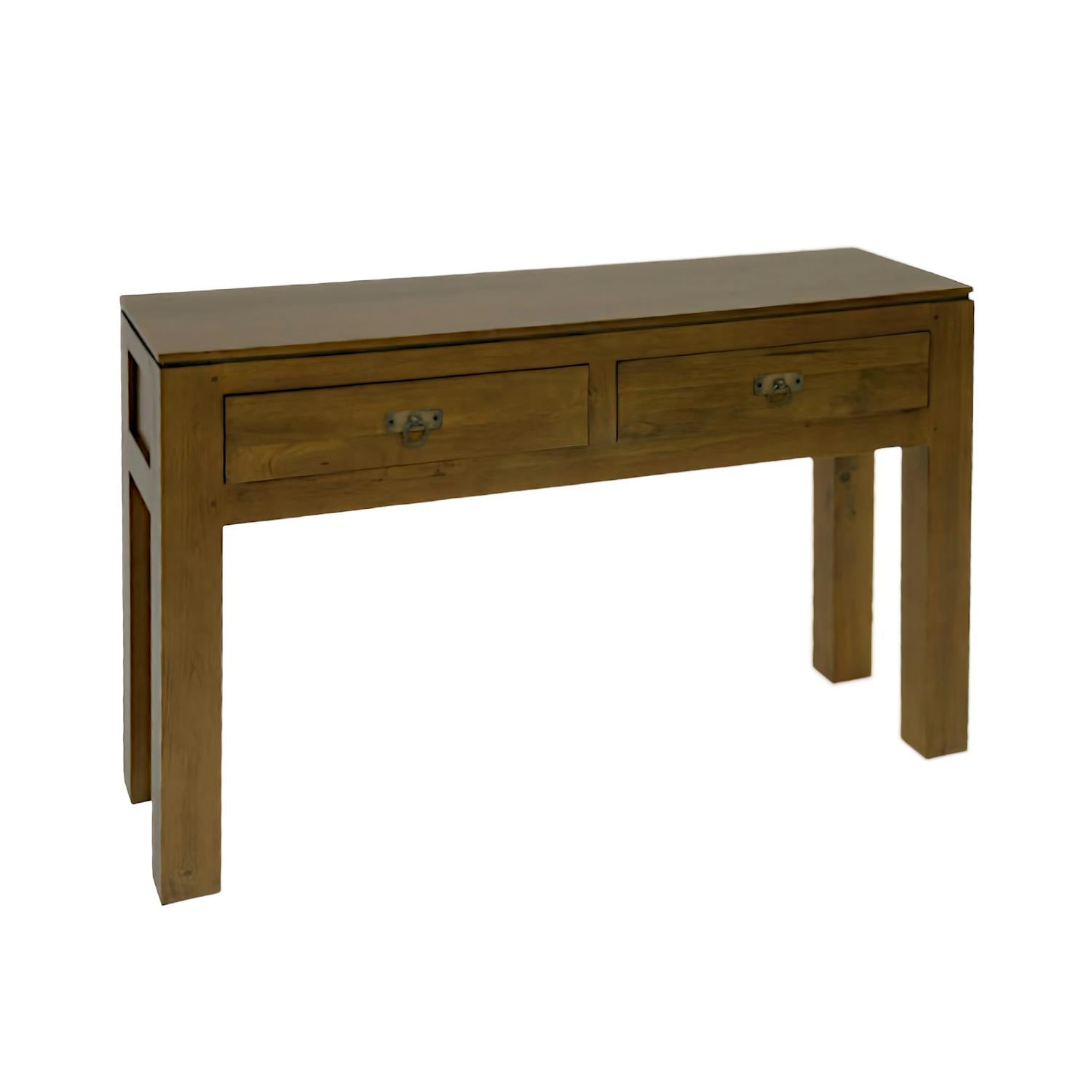 Console hévéa 2 tiroirs 120cm HELENA