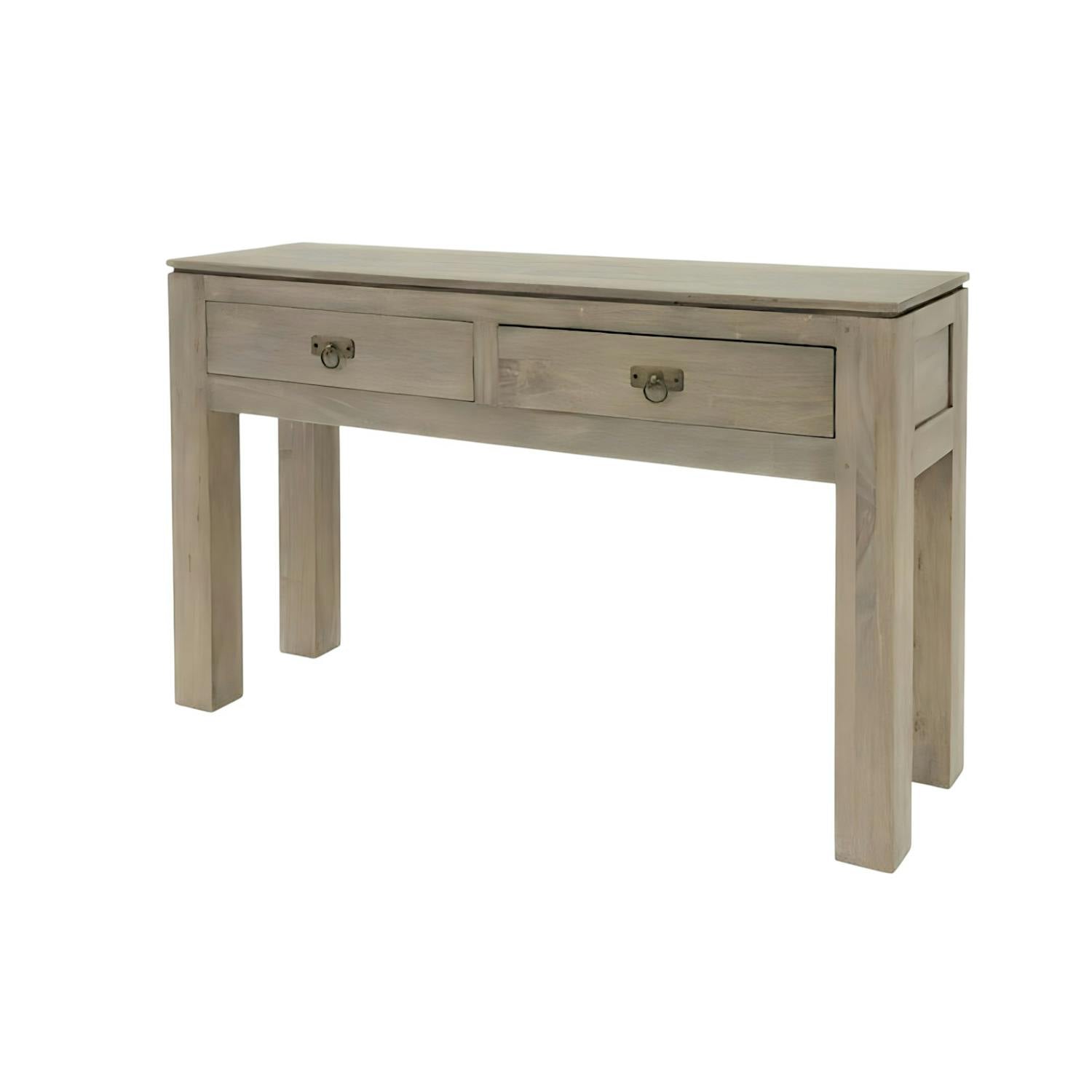 Console hévéa 2 tiroirs 120cm HELENA