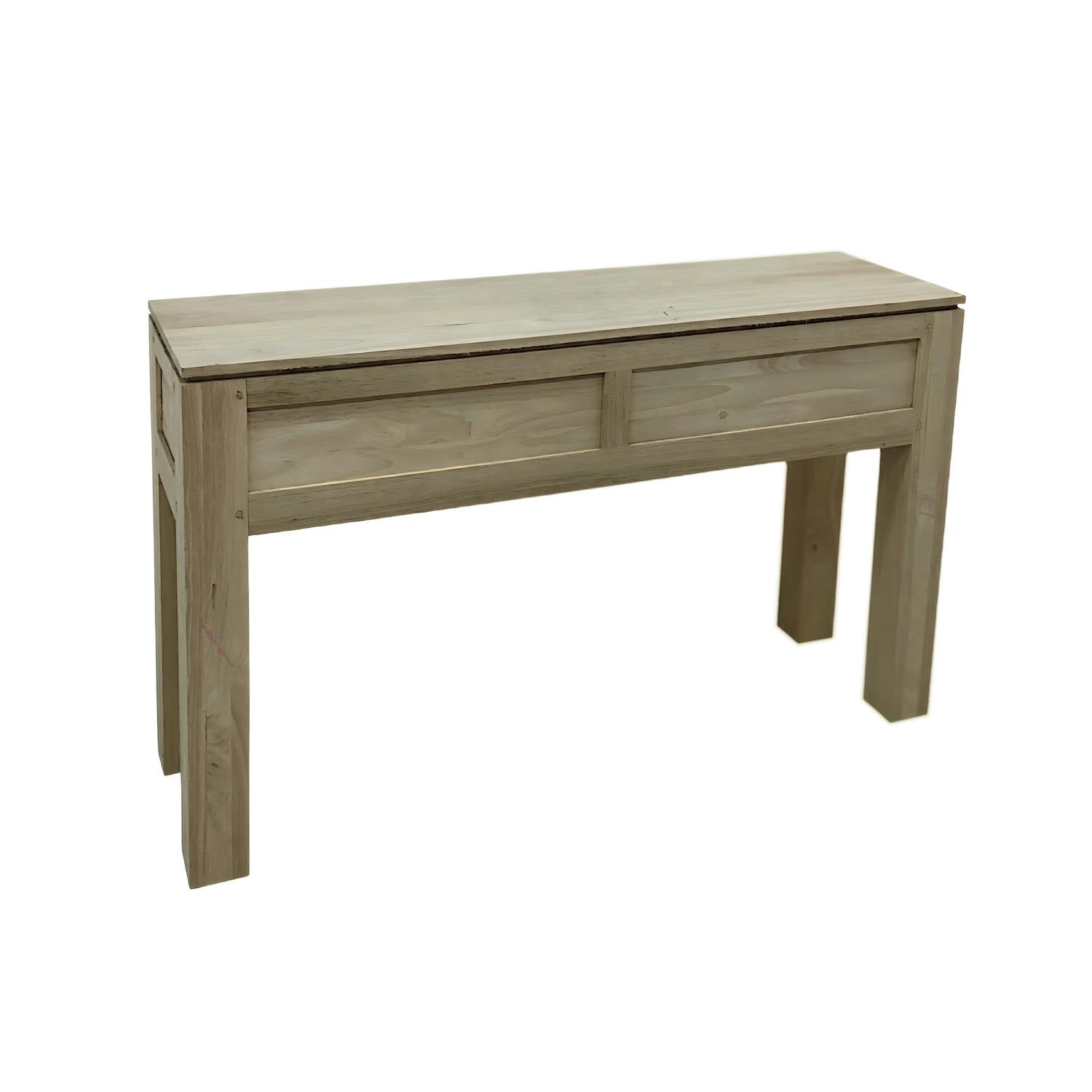 Console hévéa 2 tiroirs 120cm HELENA