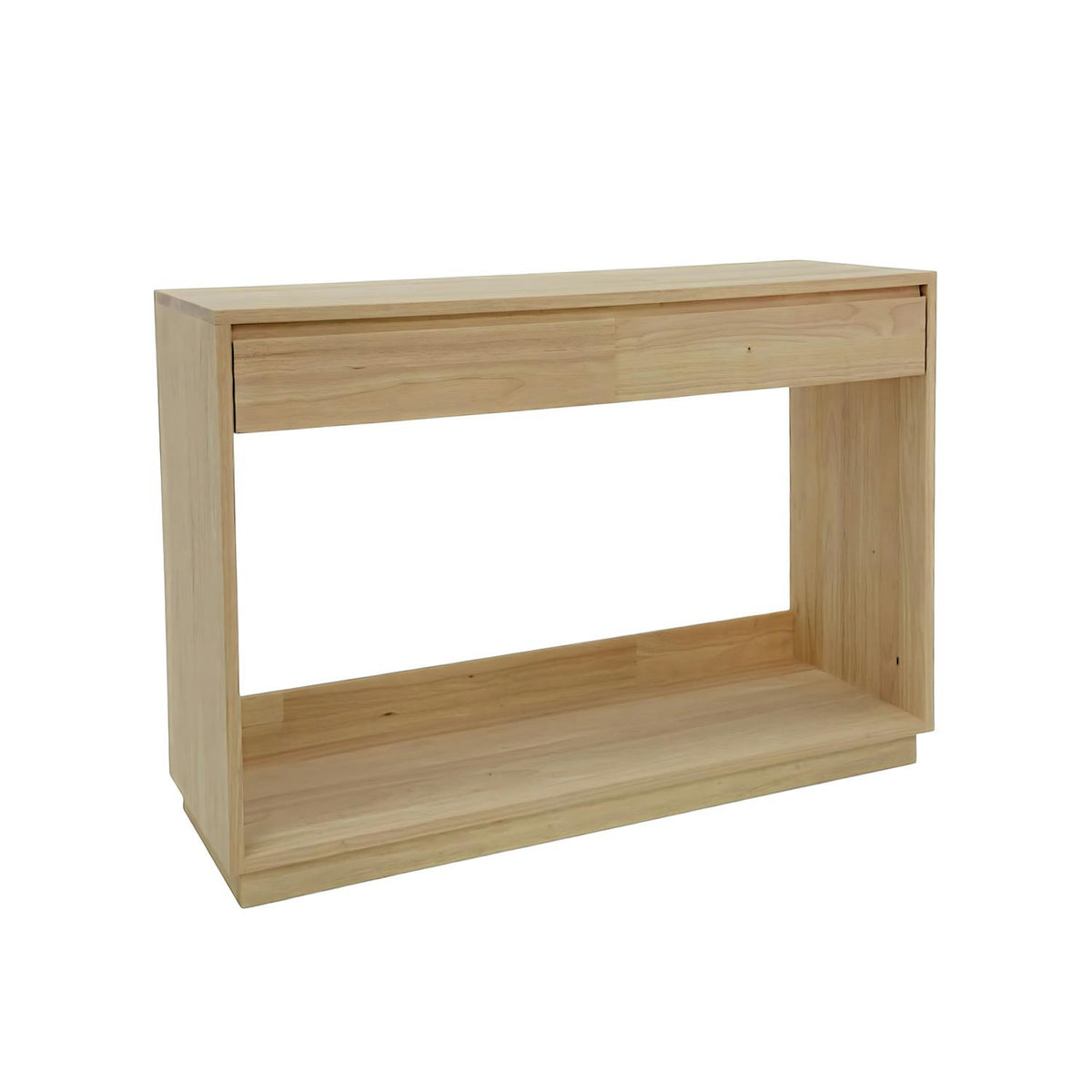 Console Hévéa 2 tiroirs, double plateaux 120x40x85cm BALTIC