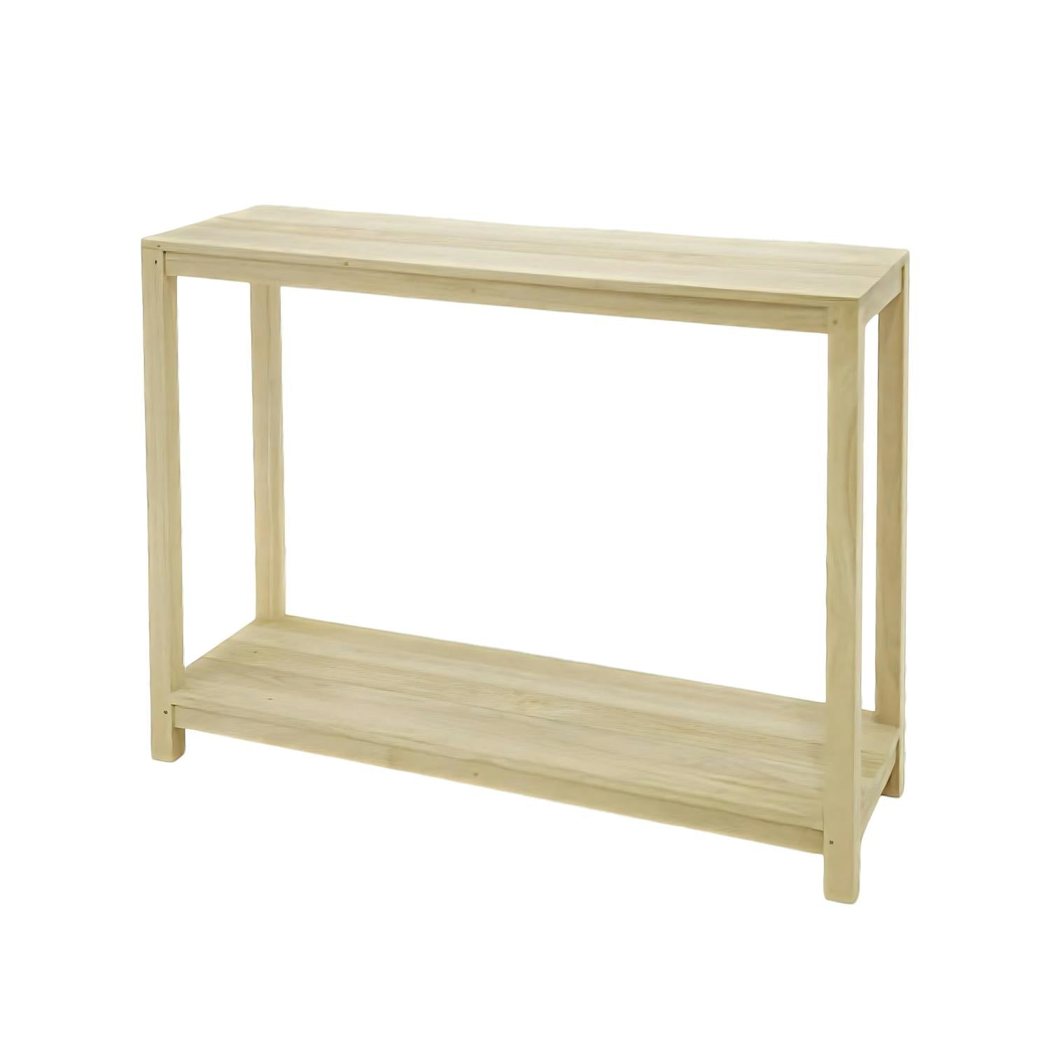 Console hévéa double plateau 110cm GALA