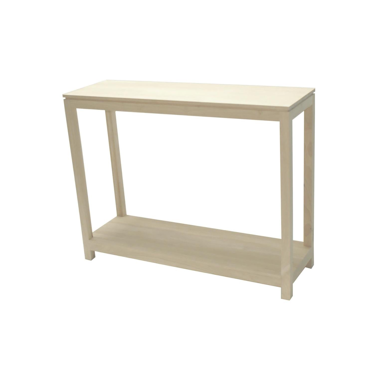 Console Hévéa double plateaux 110x35x85cm HELENA
