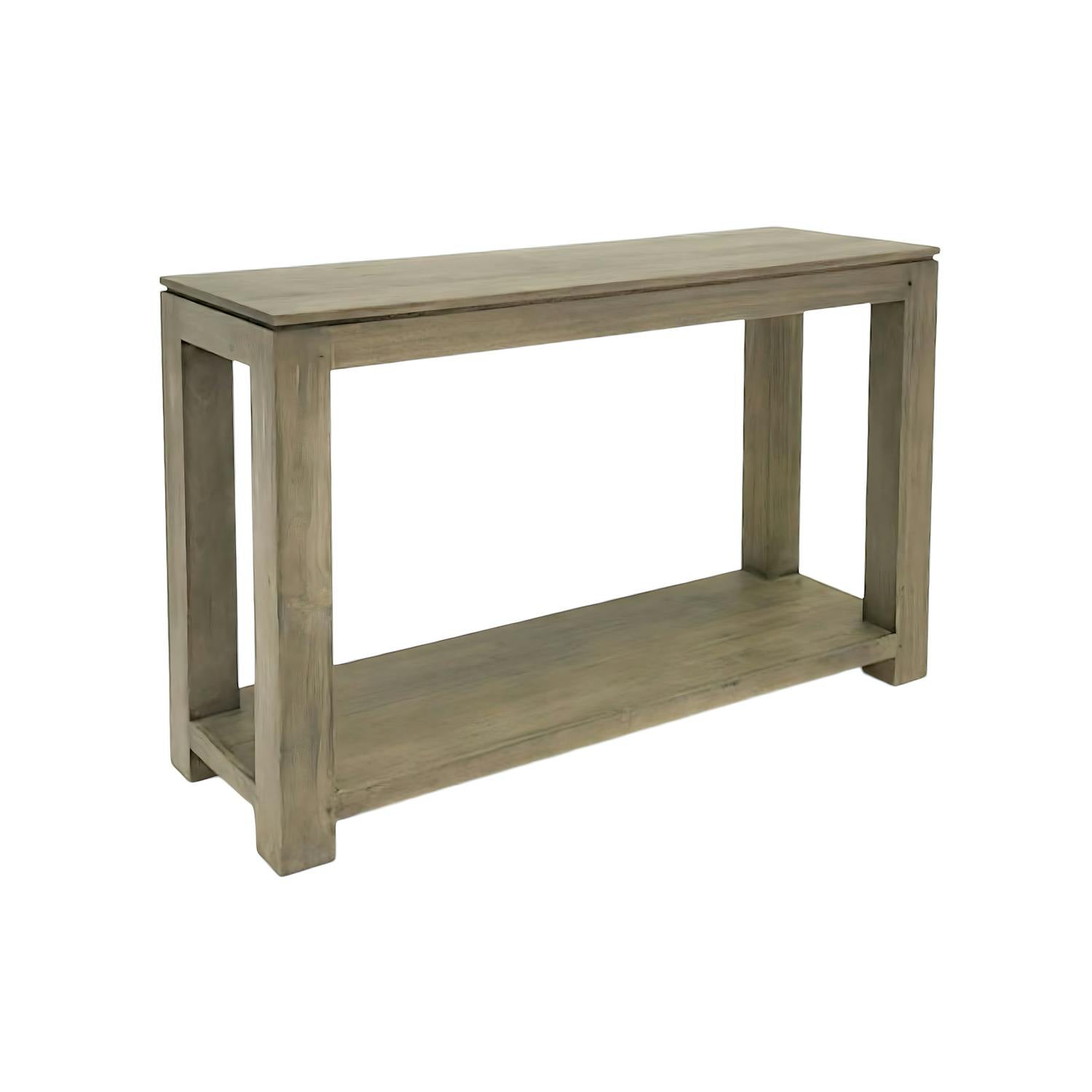 Console hévéa double plateaux 120cm HELENA