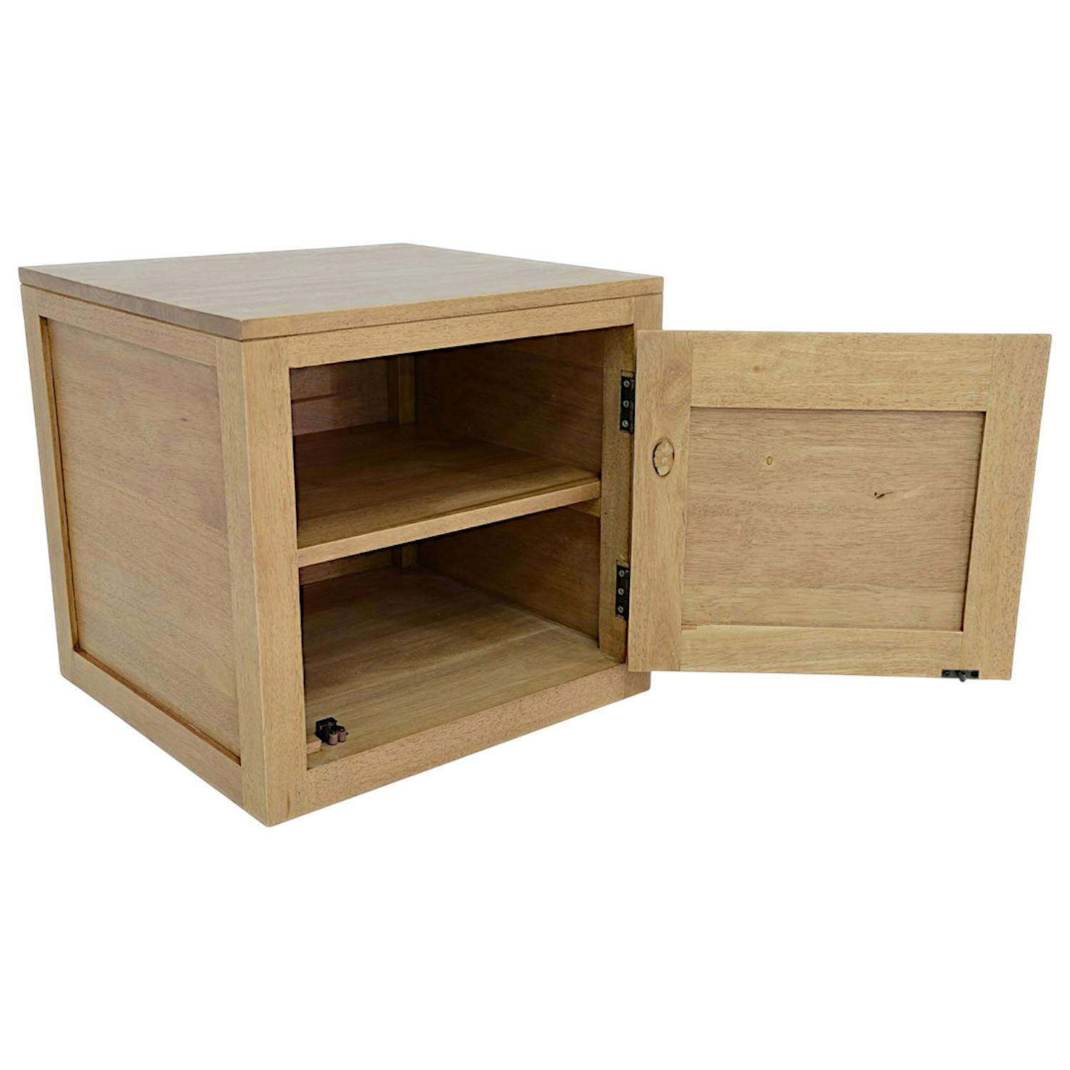 Cube de rangement Hévéa 1 porte 45x42x42cm OLGA