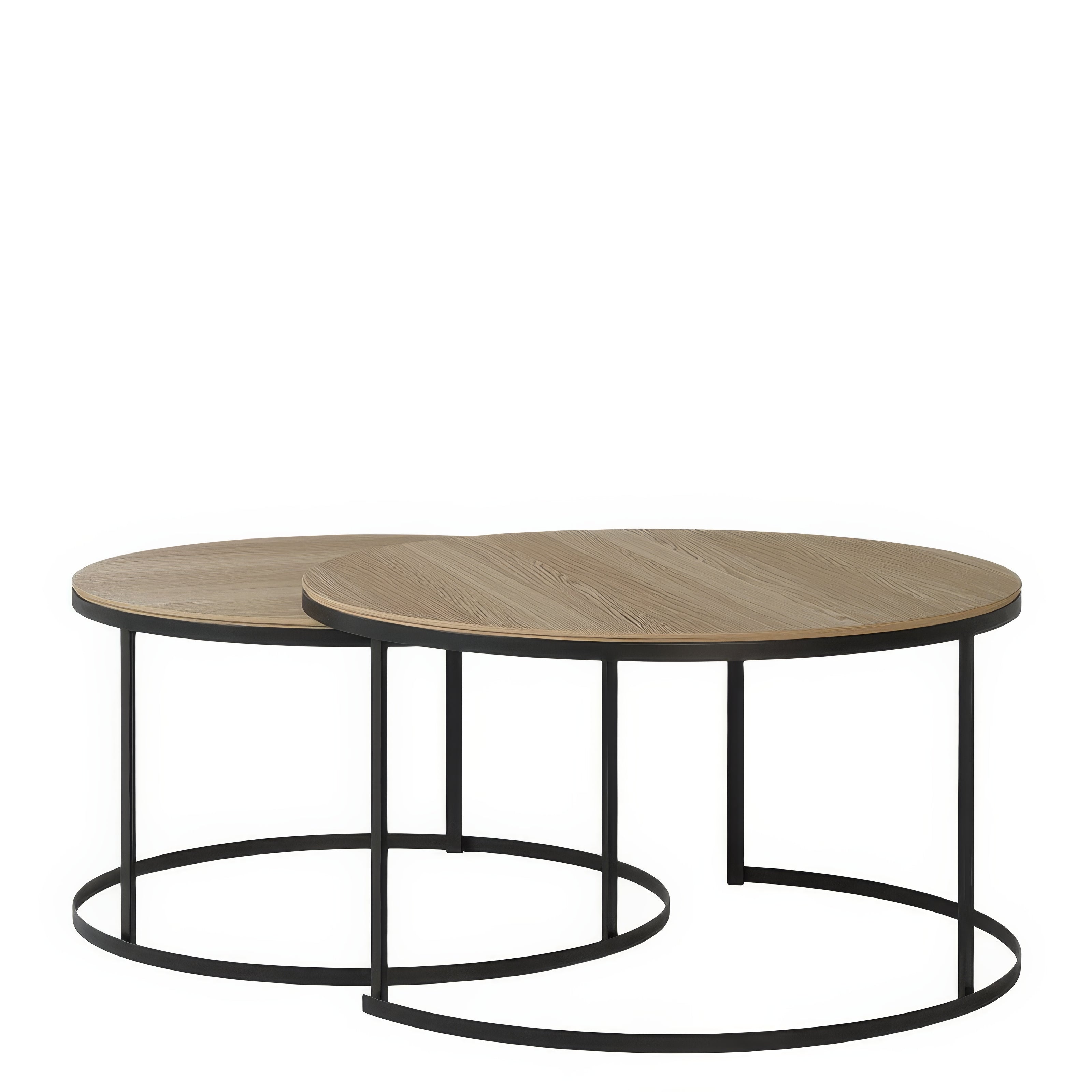 Tables basses gigognes rondes plateau chêne clair | Chêne LIGNART