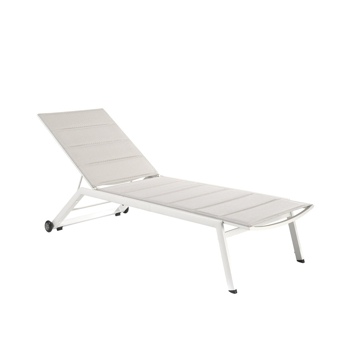 Chaise longue en aluminium blanche | LIGNART