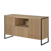 Buffet Design Portes Persiennes et Métal | Chêne LIGNART
