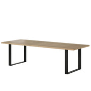 Table repas rectangulaire chêne massif pieds noirs | Chêne LIGNART