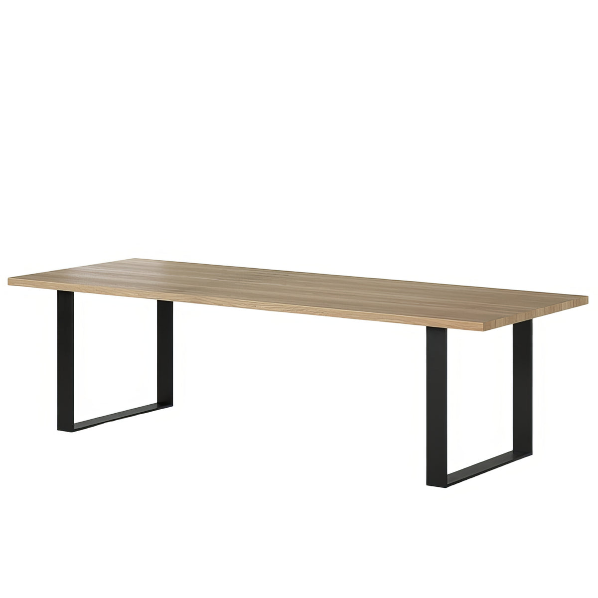 Table repas rectangulaire chêne massif pieds noirs | Chêne LIGNART