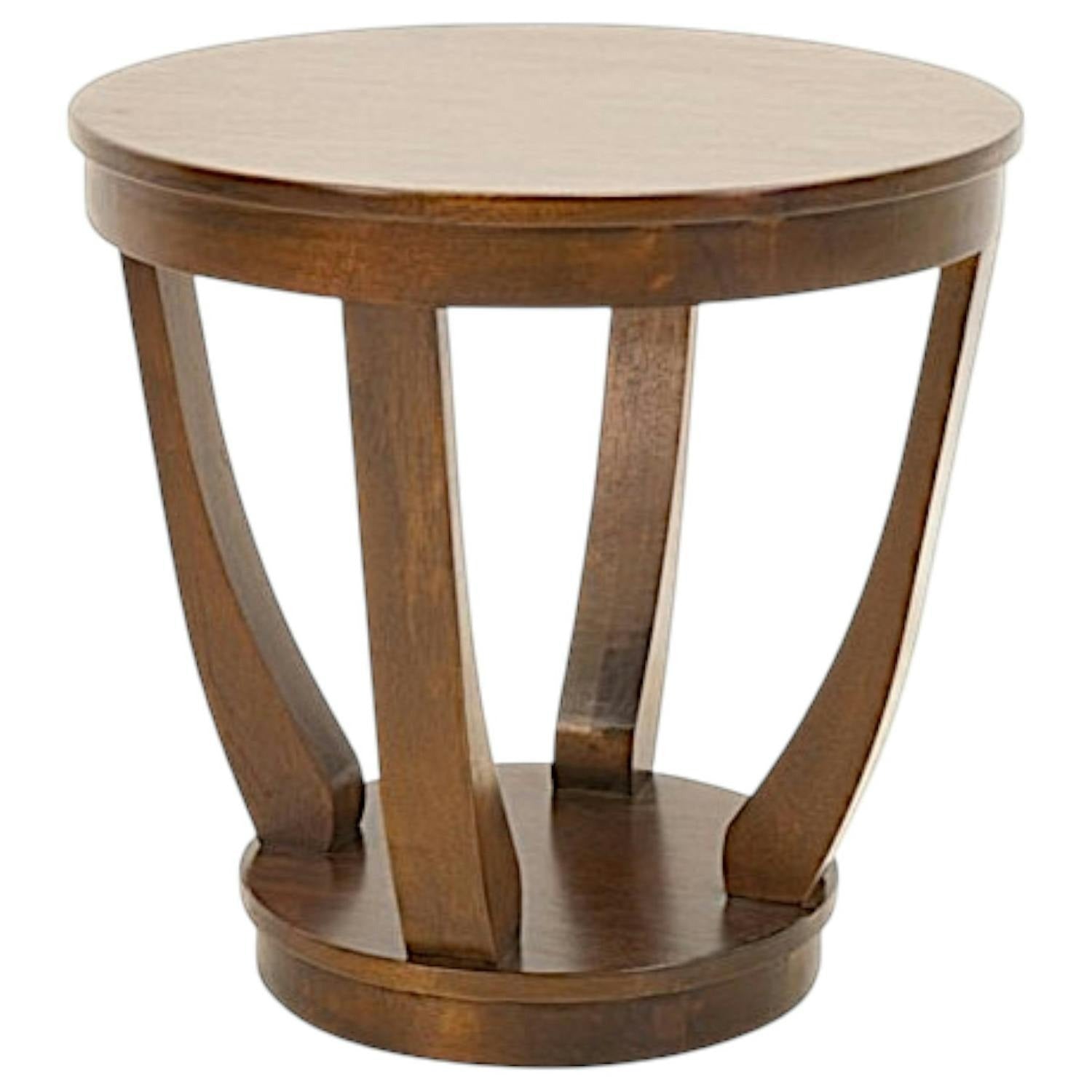 Bouts de canapé Rond Élégant en Bois Massif 60x60cm | LIGNART