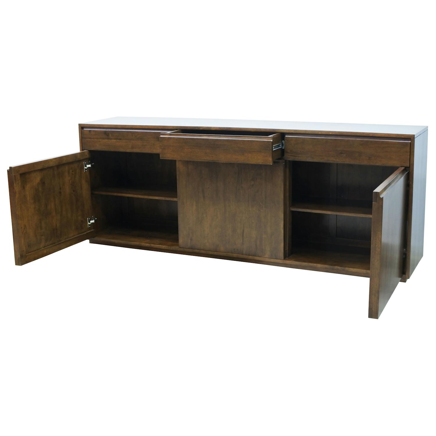 Enfilade / Buffet long Hévéa 3 portes, 3 tiroirs 213x45x81cm BALTIC