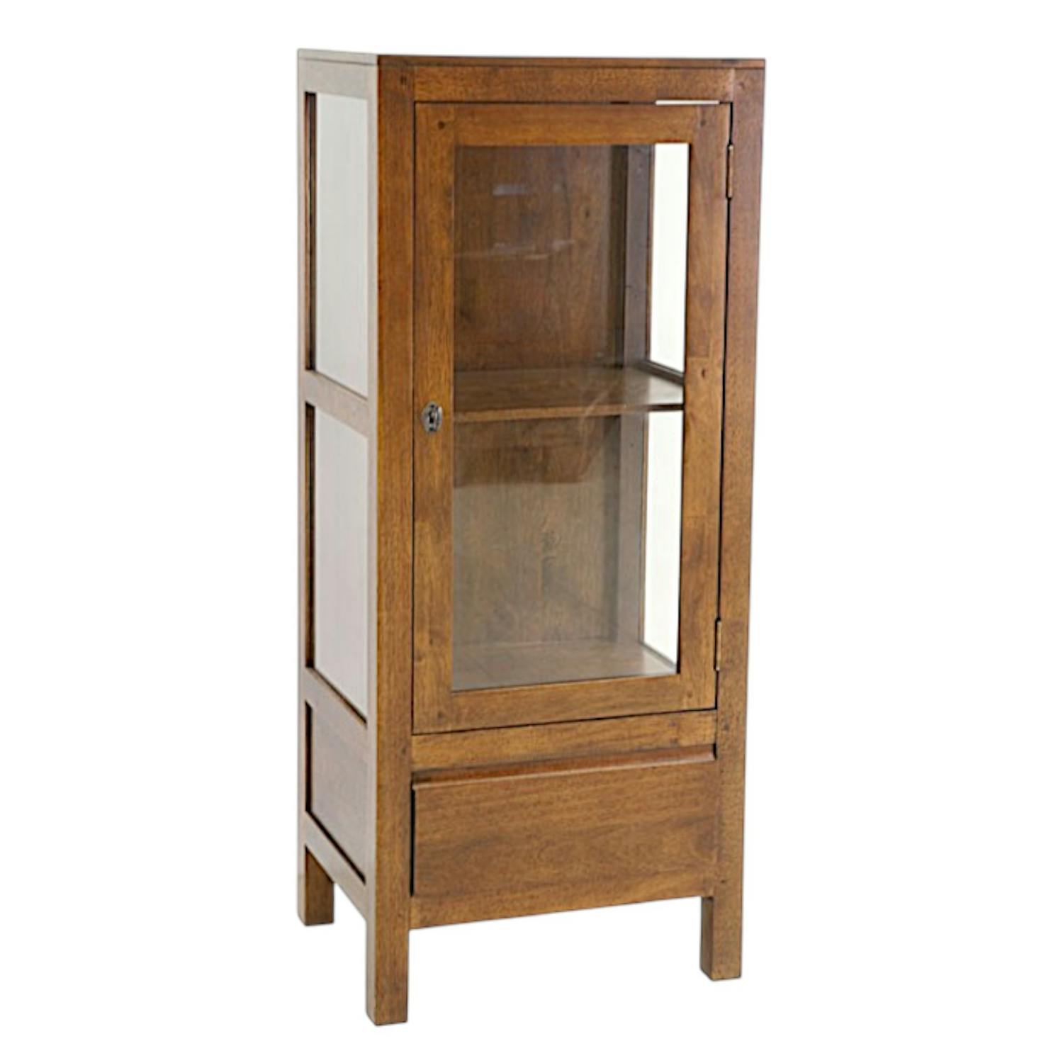 Etagère 1 porte 1 tiroir hévéa 120cm OLGA