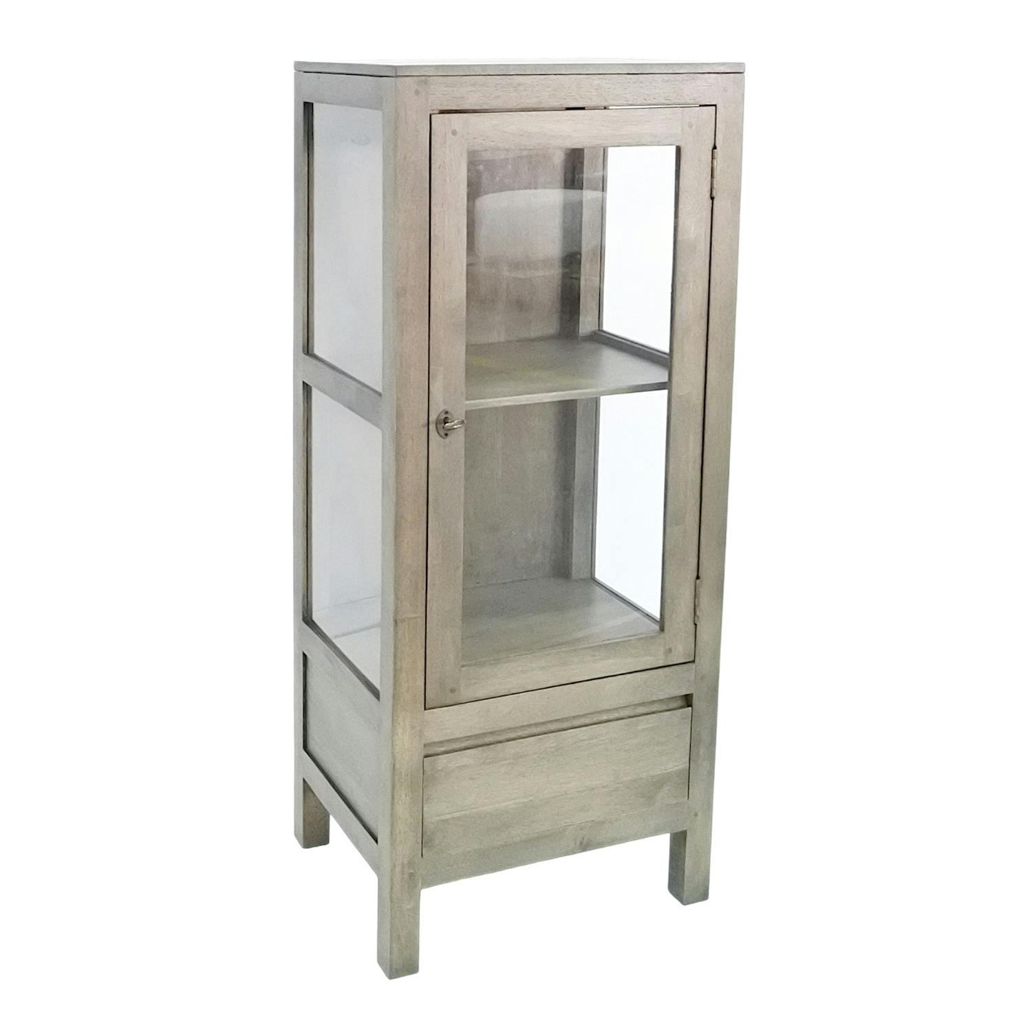 Etagère 1 porte 1 tiroir hévéa 120cm OLGA